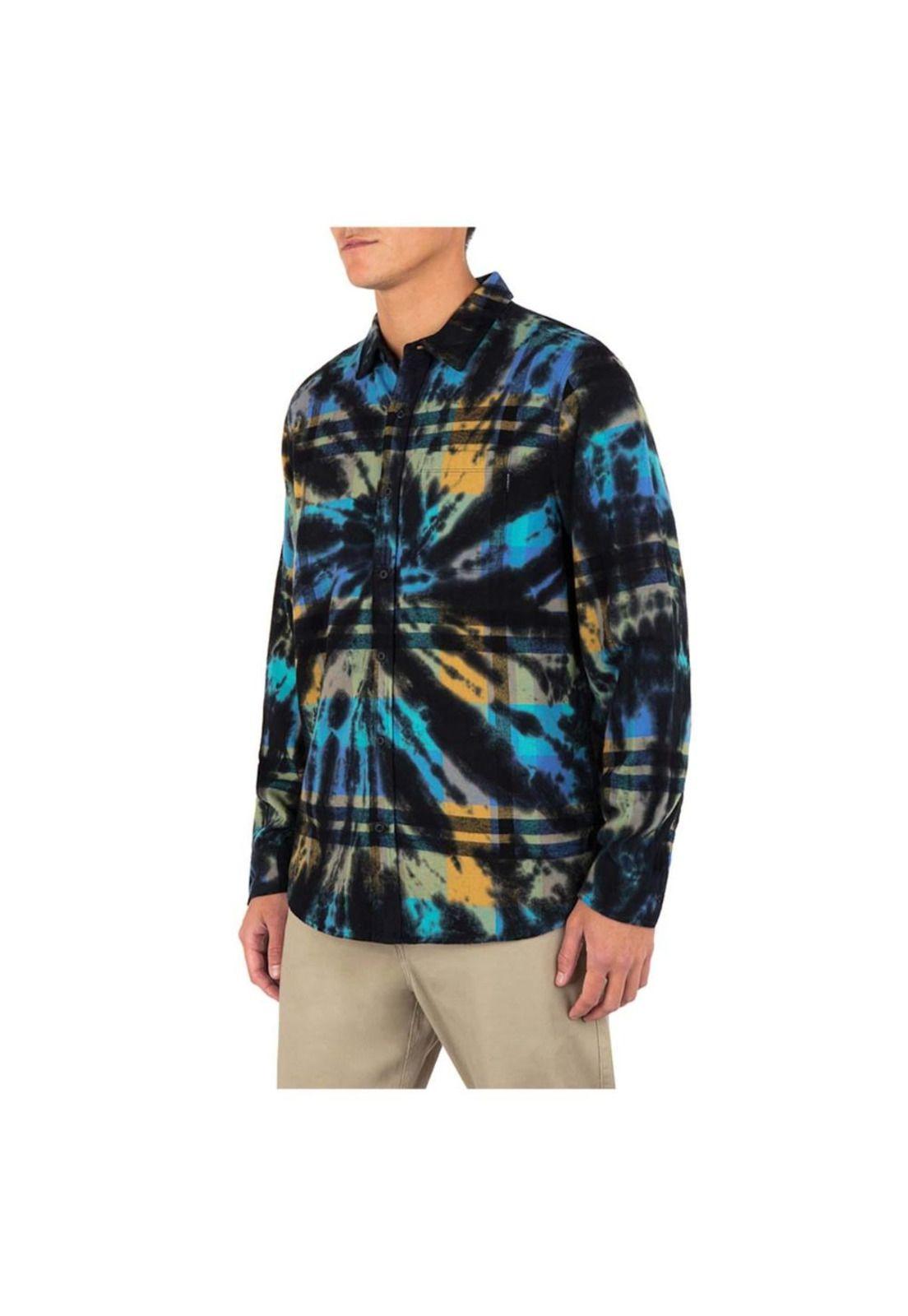 Camisa Portland Tiedye Aqua Black-3
