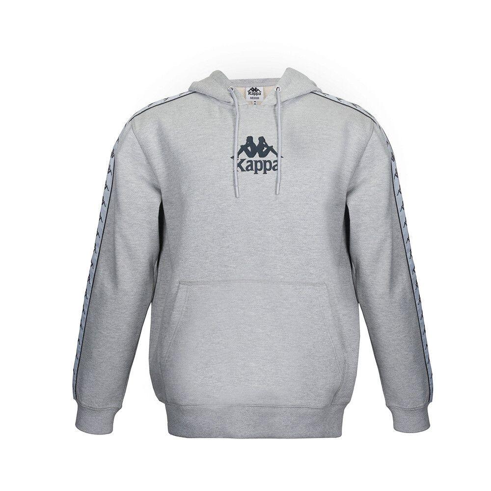Polerón Kappa Men Hoodie Grey White Black-0