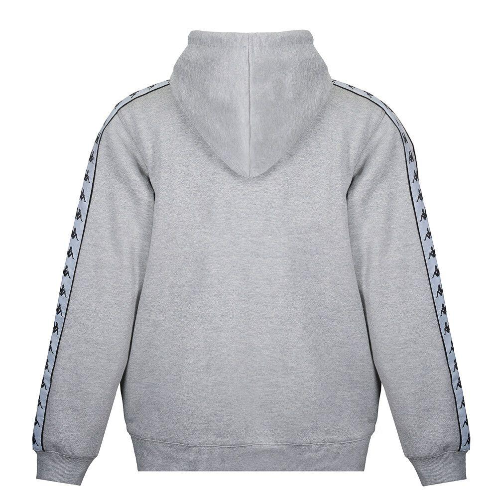 Polerón Kappa Men Hoodie Grey White Black-1