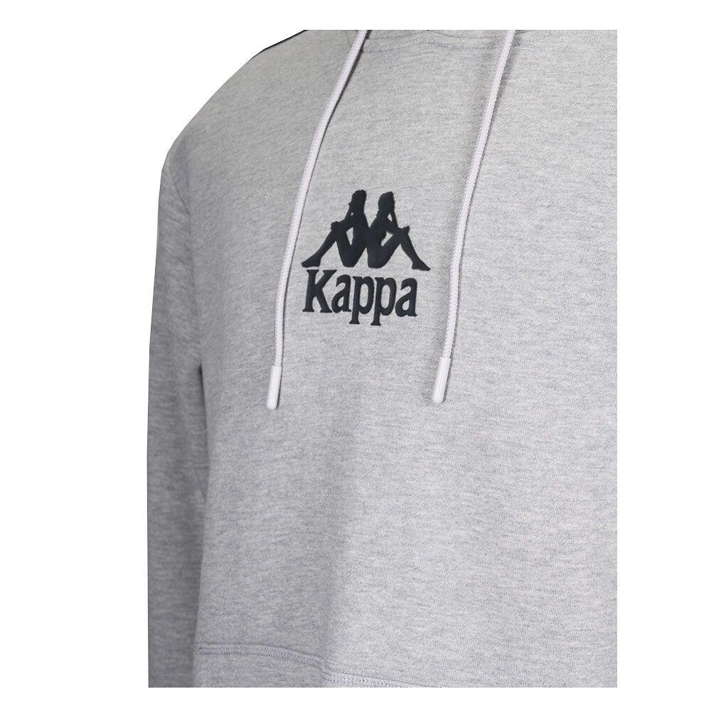 Polerón Kappa Men Hoodie Grey White Black-2