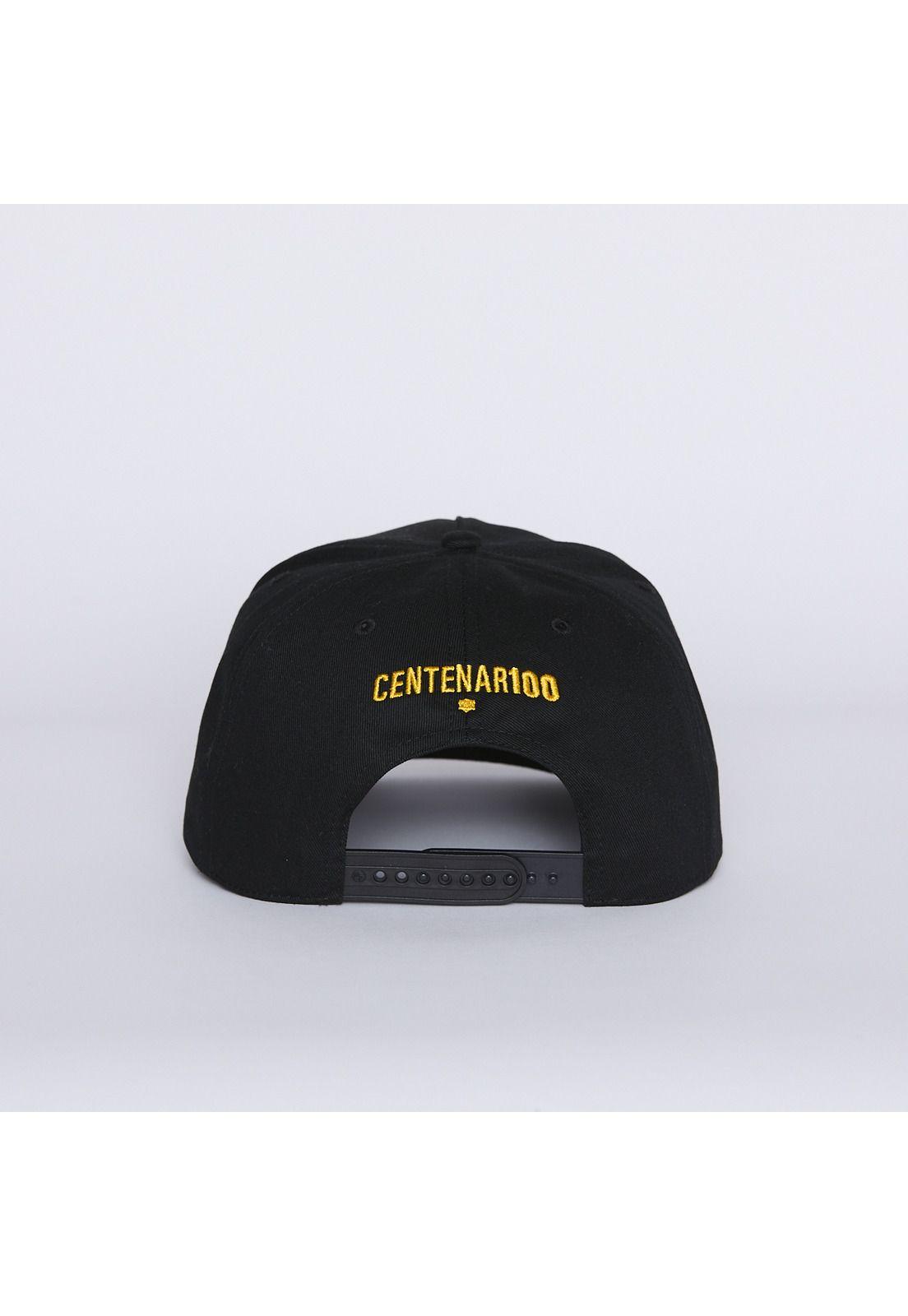 Jockey Colo-Colo 47' Captain Snapback Escudo 100 Años Black Gold-2