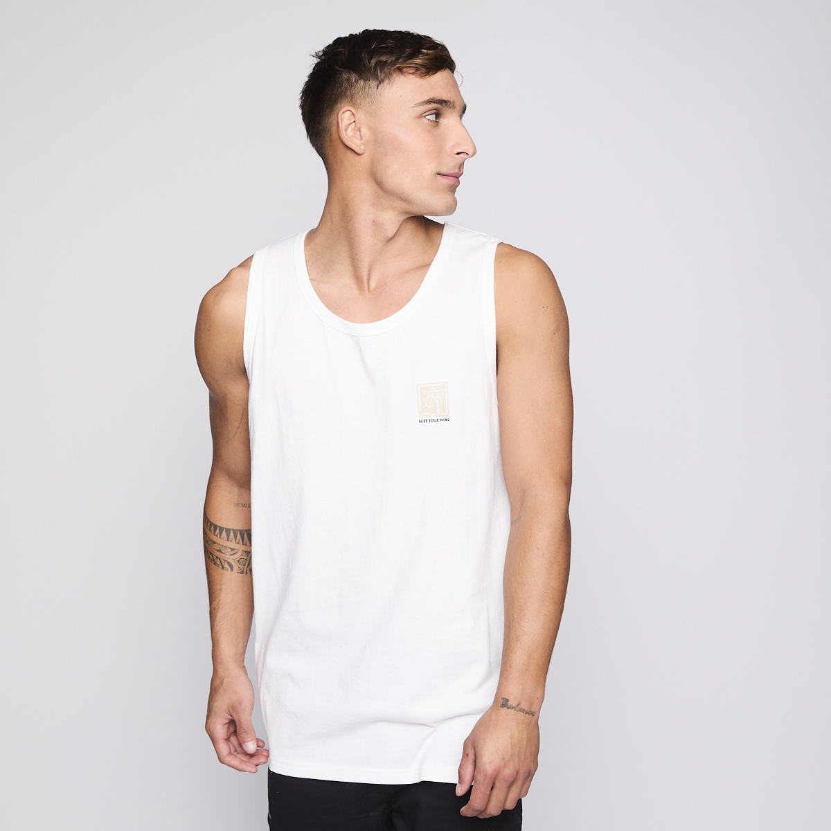 Polera Tank Reef Men White-3