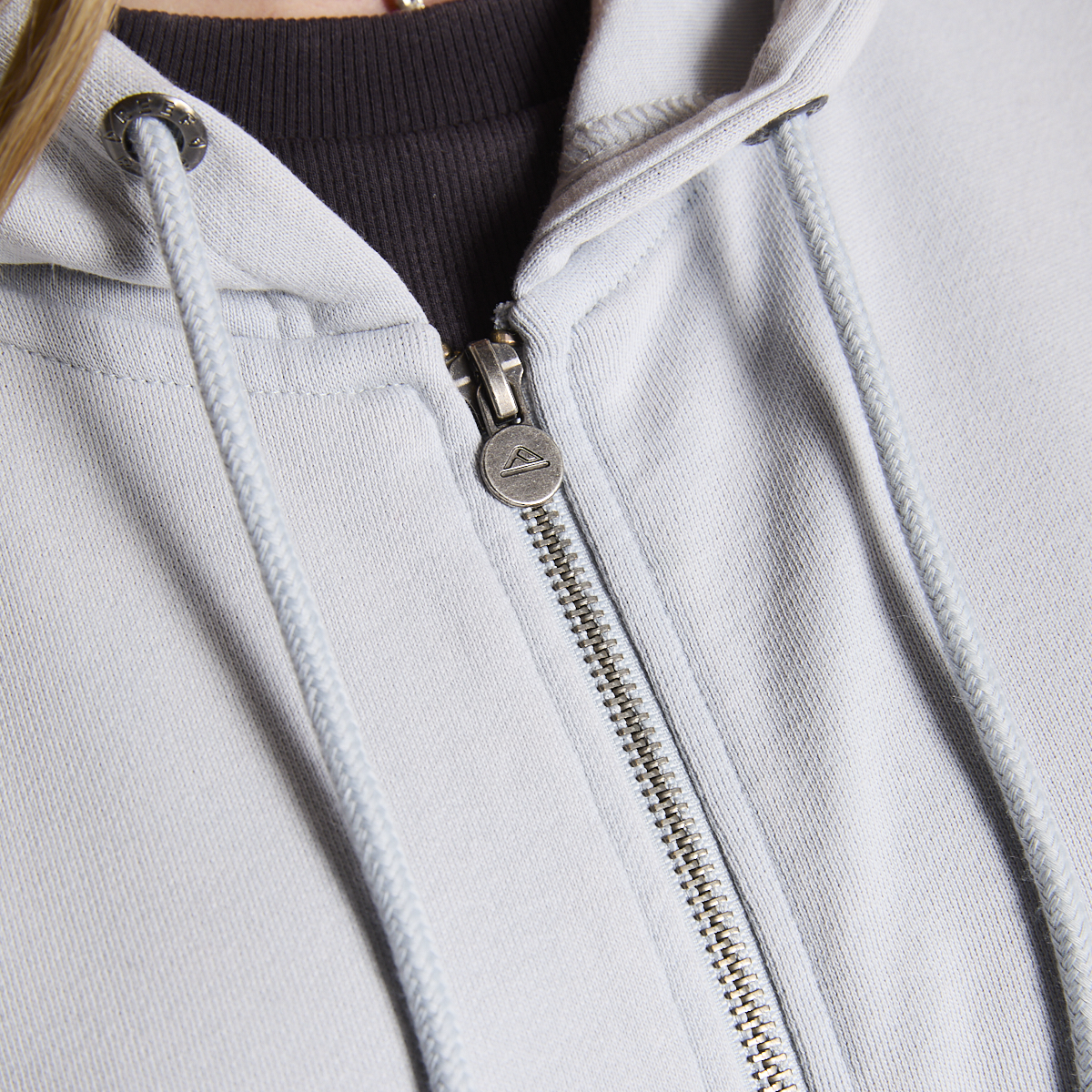 Polerón Reef Women Full Zipper Light Blue Chasing Sun-8