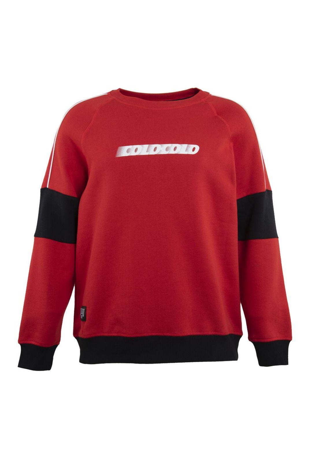 Polerón Colo Colo Urbano Logo Front Red Black White-0