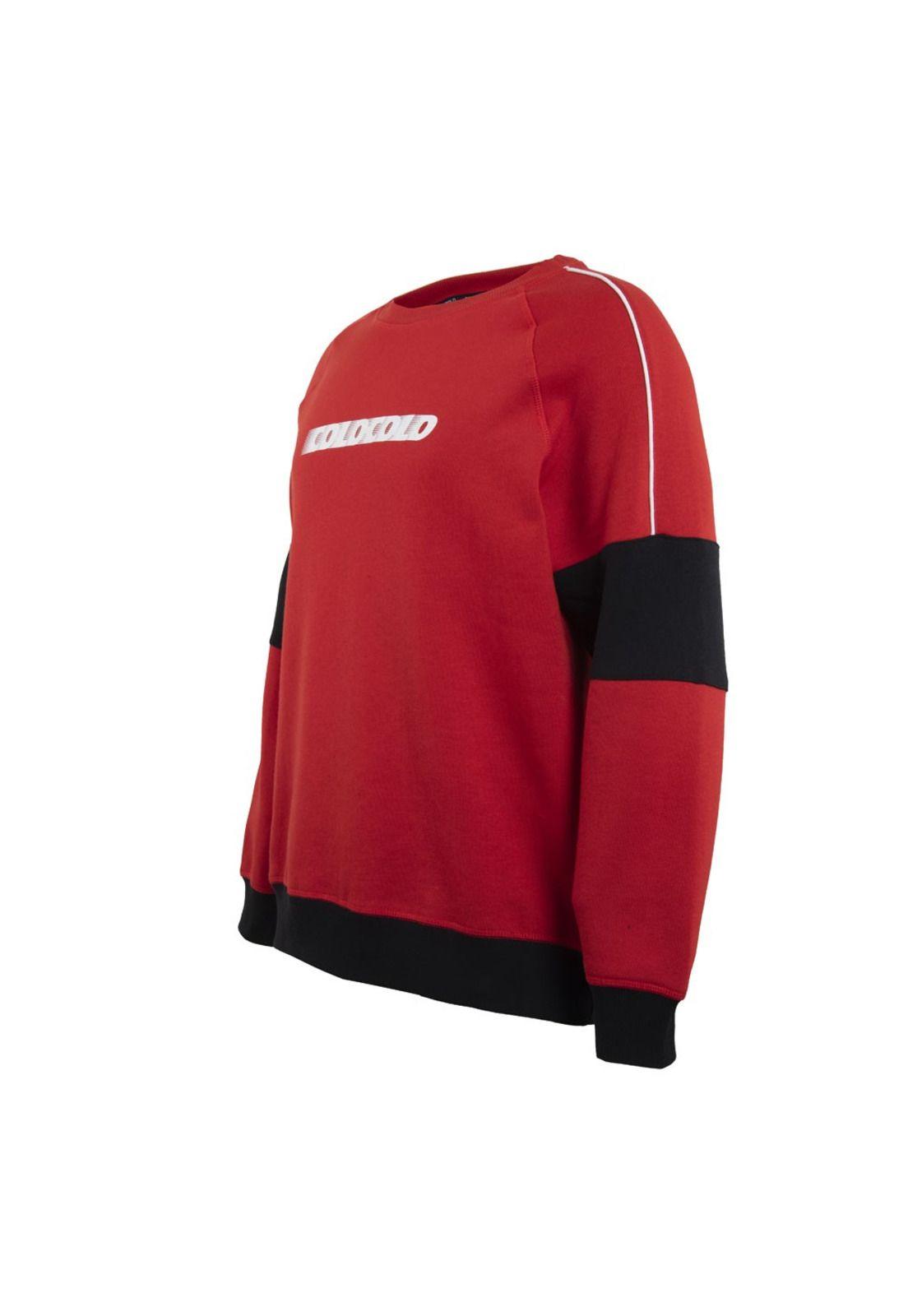 Polerón Colo Colo Urbano Logo Front Red Black White-1