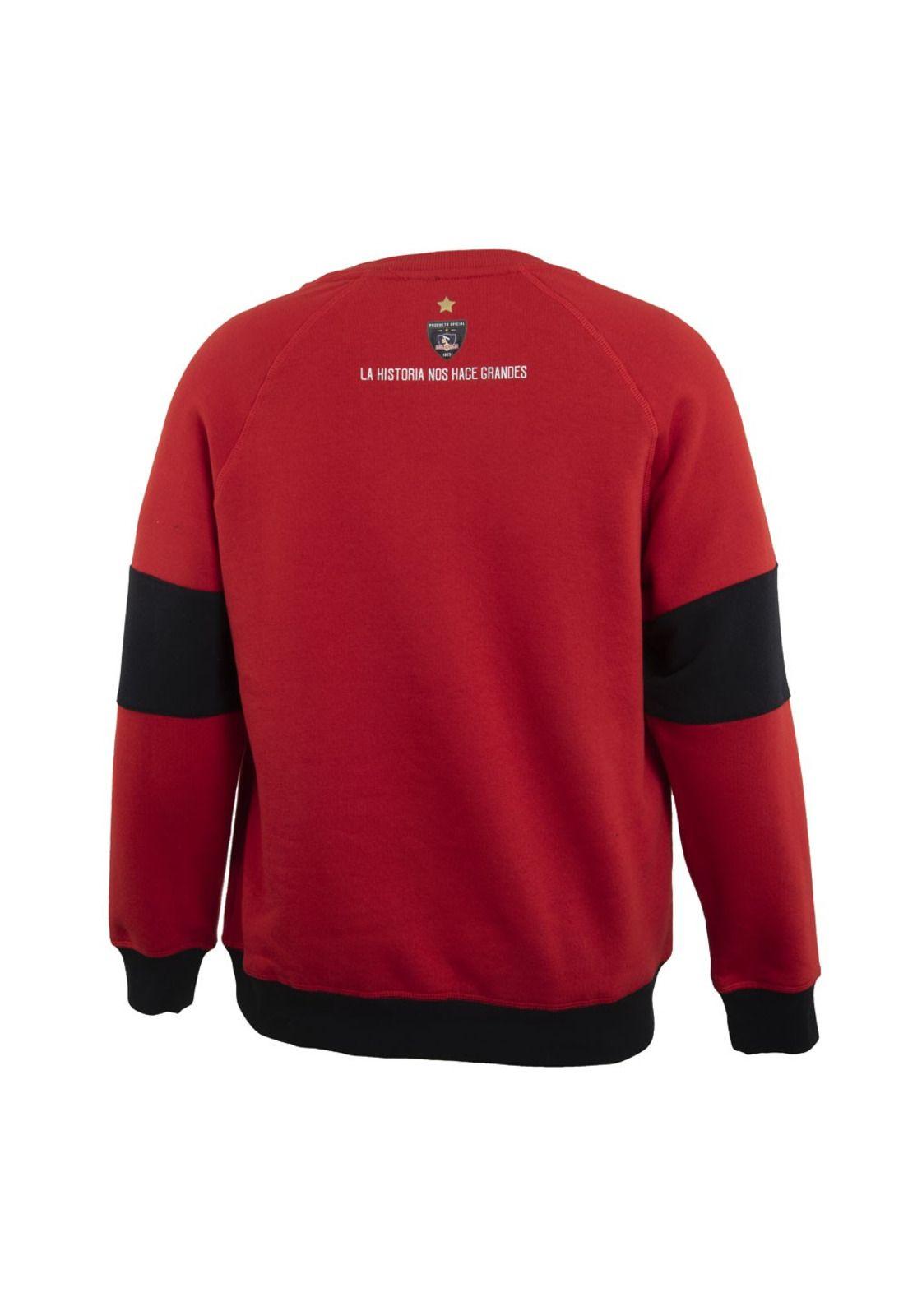 Polerón Colo Colo Urbano Logo Front Red Black White-2