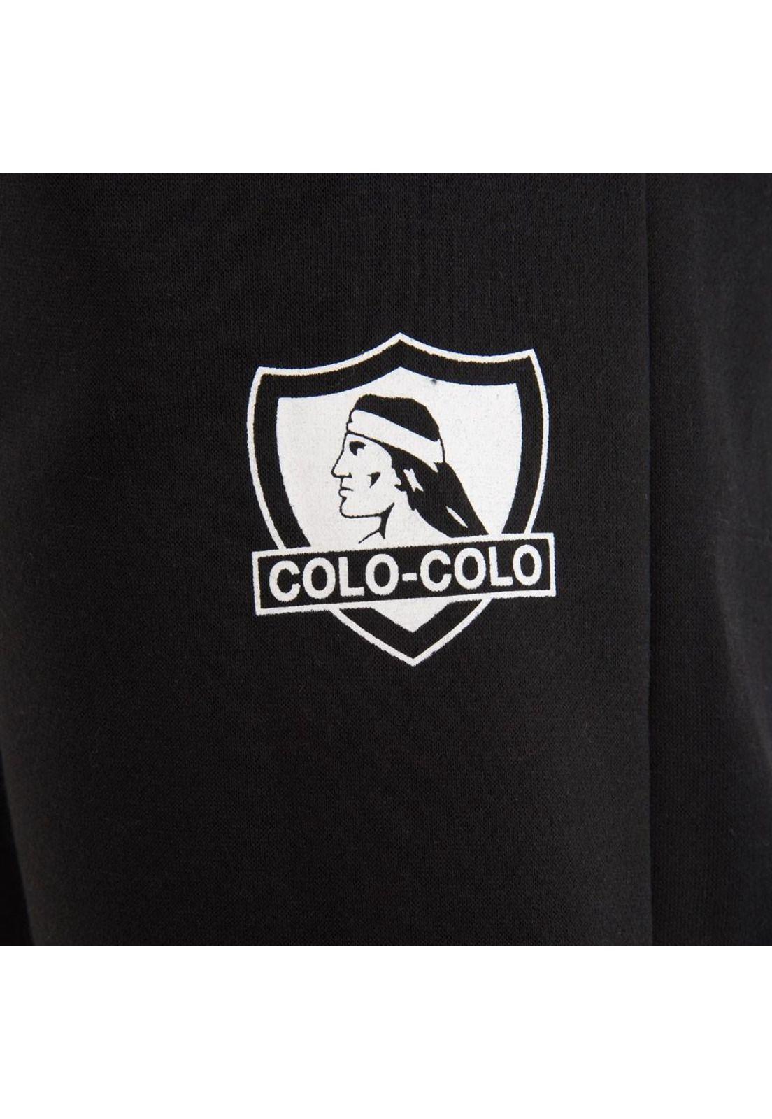 Pantalón Colo Colo Urbano Black And White Escudo-3