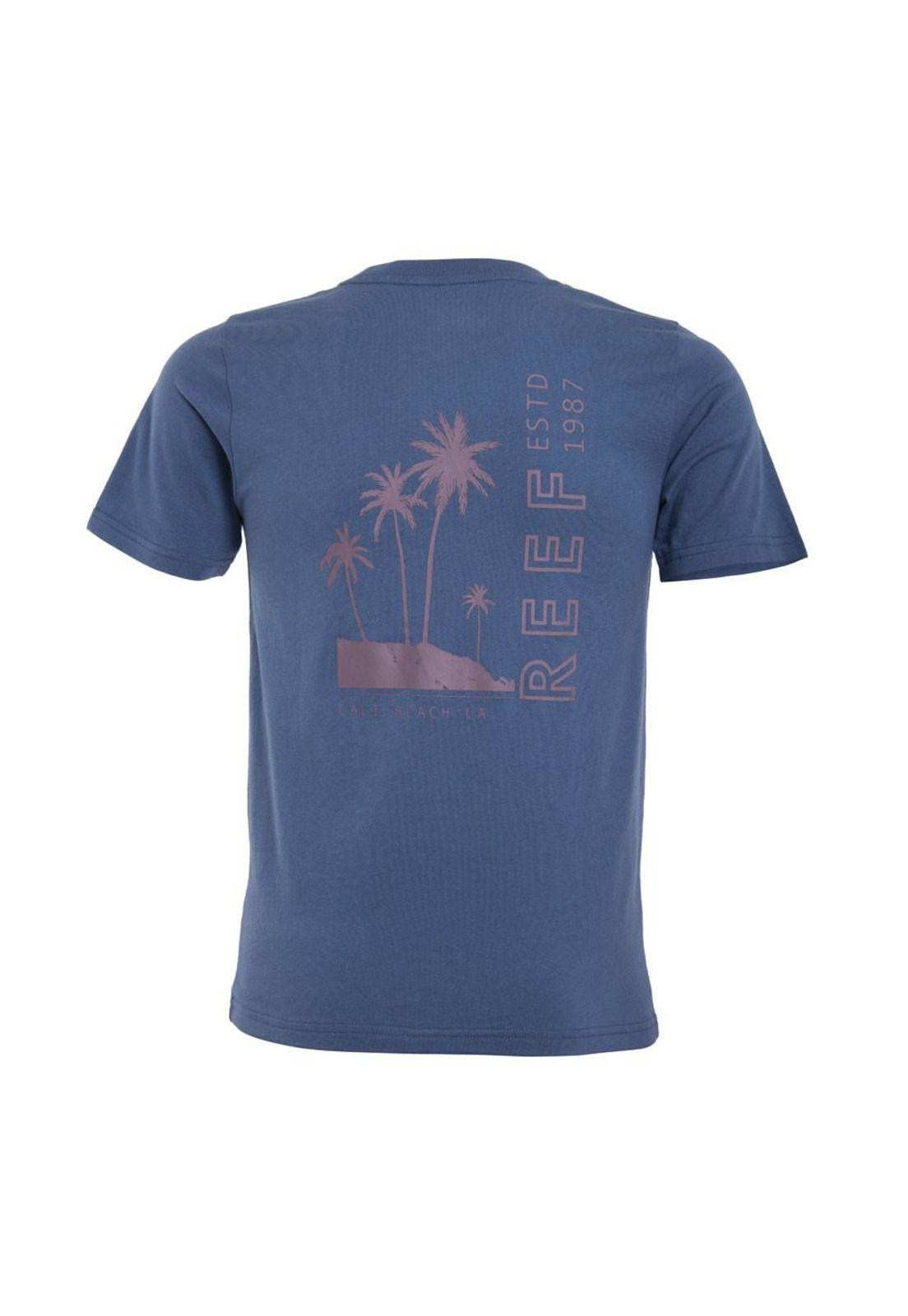 Polera Kids Palm Blue Burgundy-2