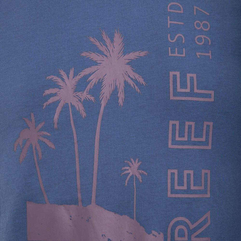 Polera Kids Palm Blue Burgundy-3