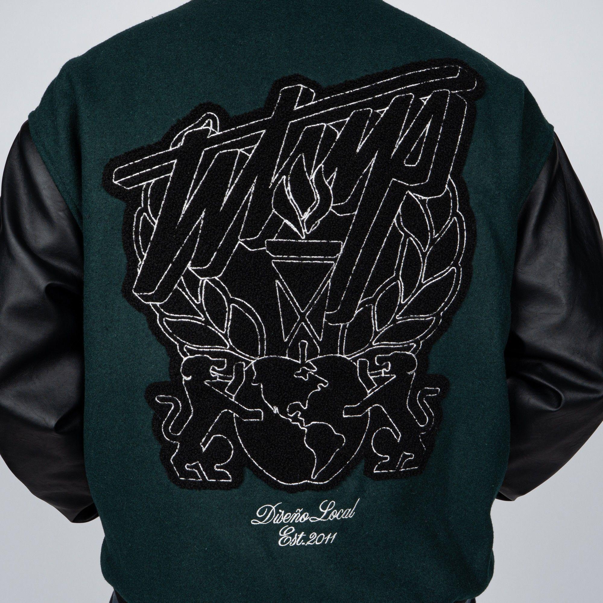 Chaqueta WhatUp Varsity Green Black-2