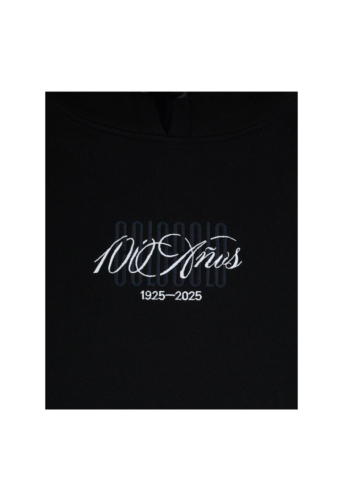 Polerón Colo Colo Urbano Hoodie Negro 100 años-2