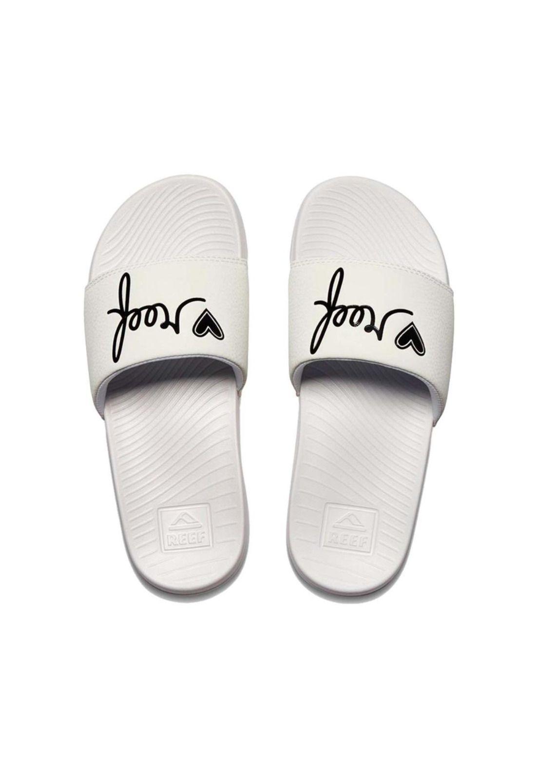 Sandalia Women One Slide White Black-1