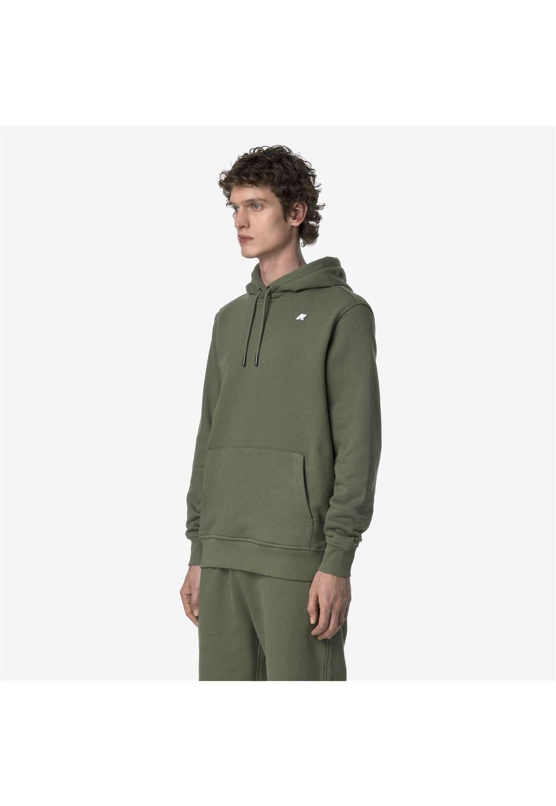 Polerón K-Way Men Barnie French Terry Green Lichen-2