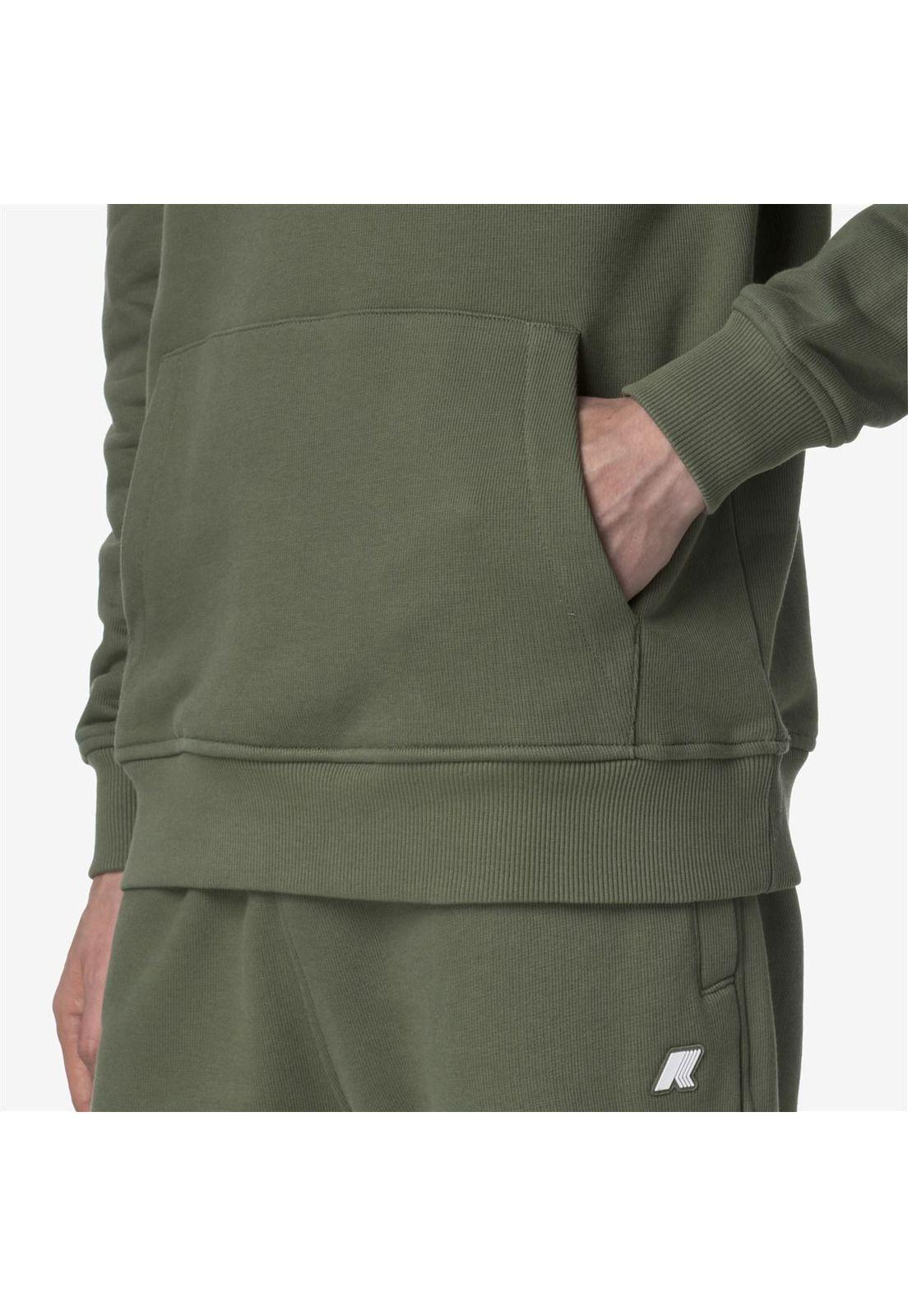 Polerón K-Way Men Barnie French Terry Green Lichen-3