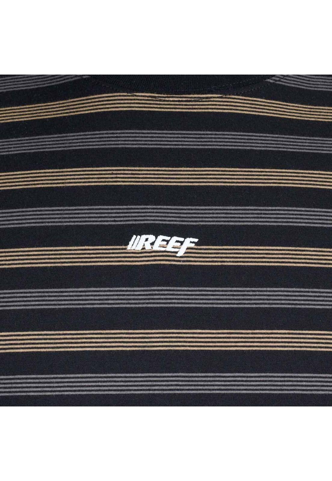 Polera Reef Men Stripe Black Gold Grey-2