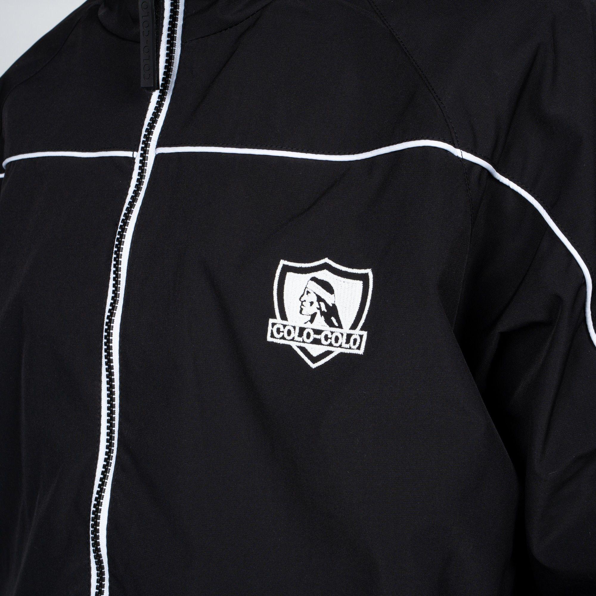 Cortaviento Colo-Colo Urbano Negro y Blanco i26-3