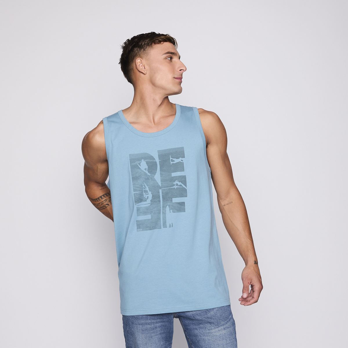 Polera Tank Reef Men Big Reef Blue-3