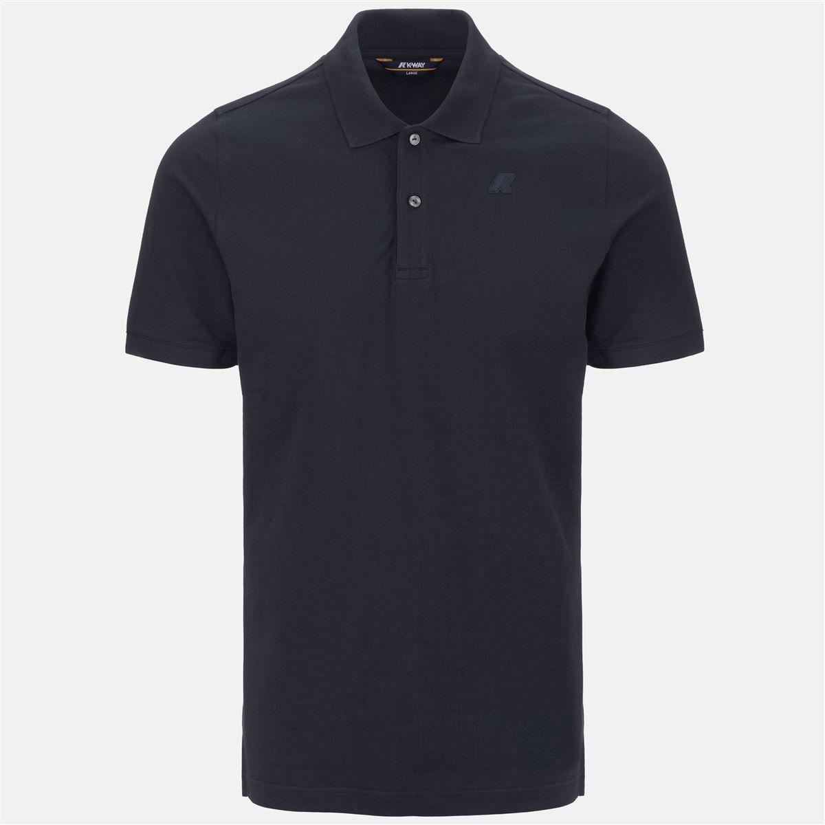 Polera K-Way Men Amedee Pique Blue Depth-0