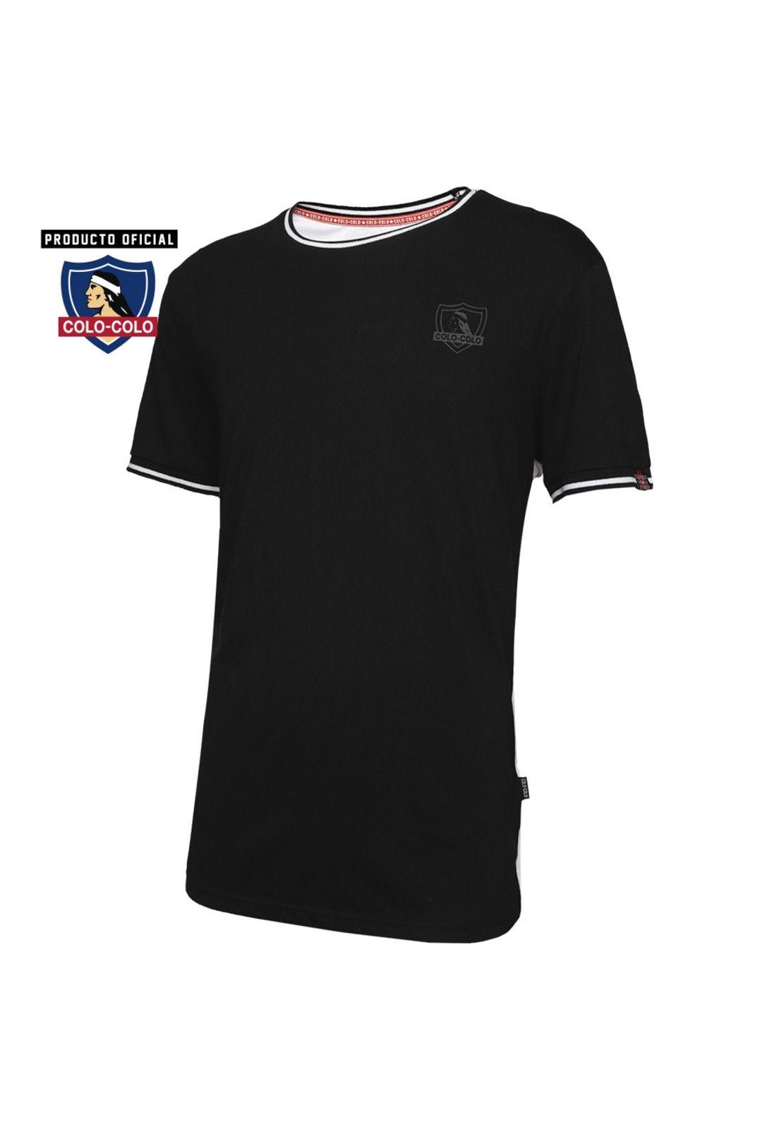 Polera Urbana Negra/Blanca Colo-Colo-1