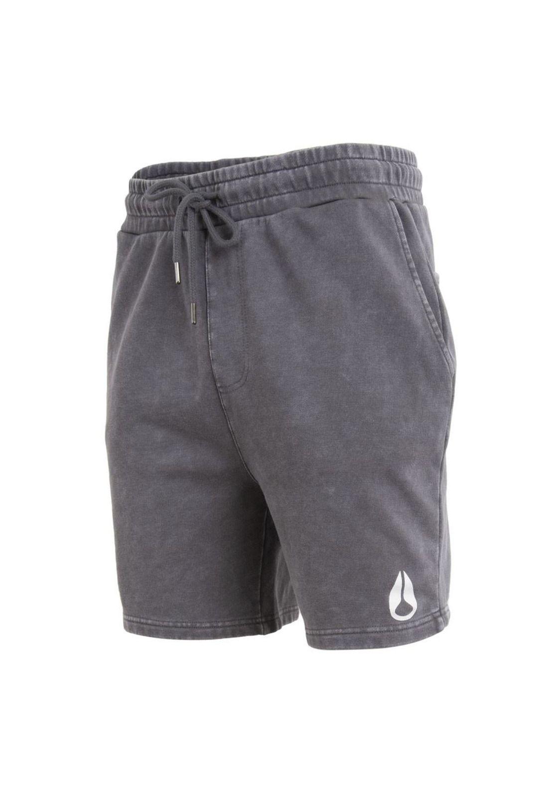 Short Men Solid Grey-1