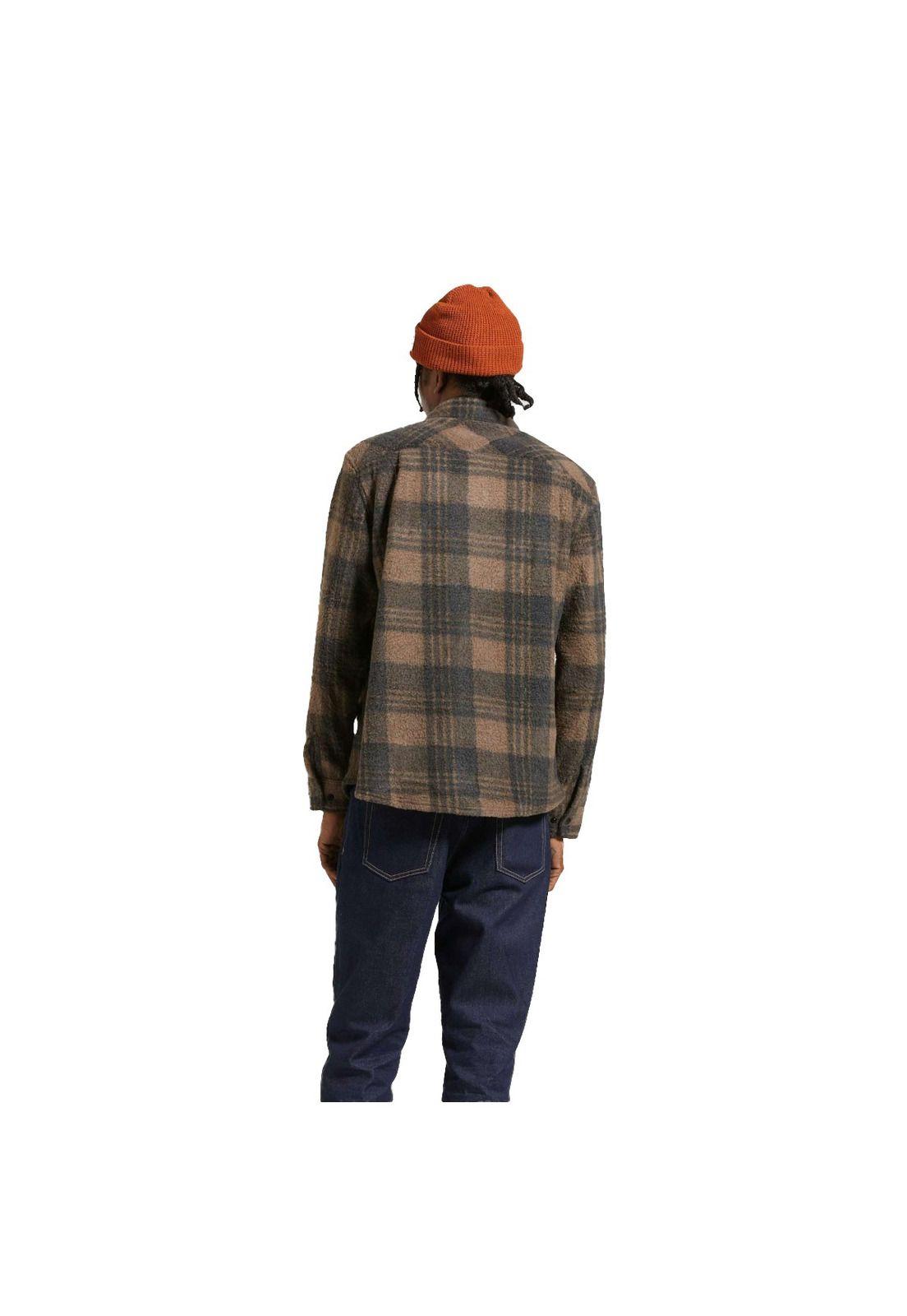 Camisa Brixton Bowery Arctic Burro Brown Black Plaid-2