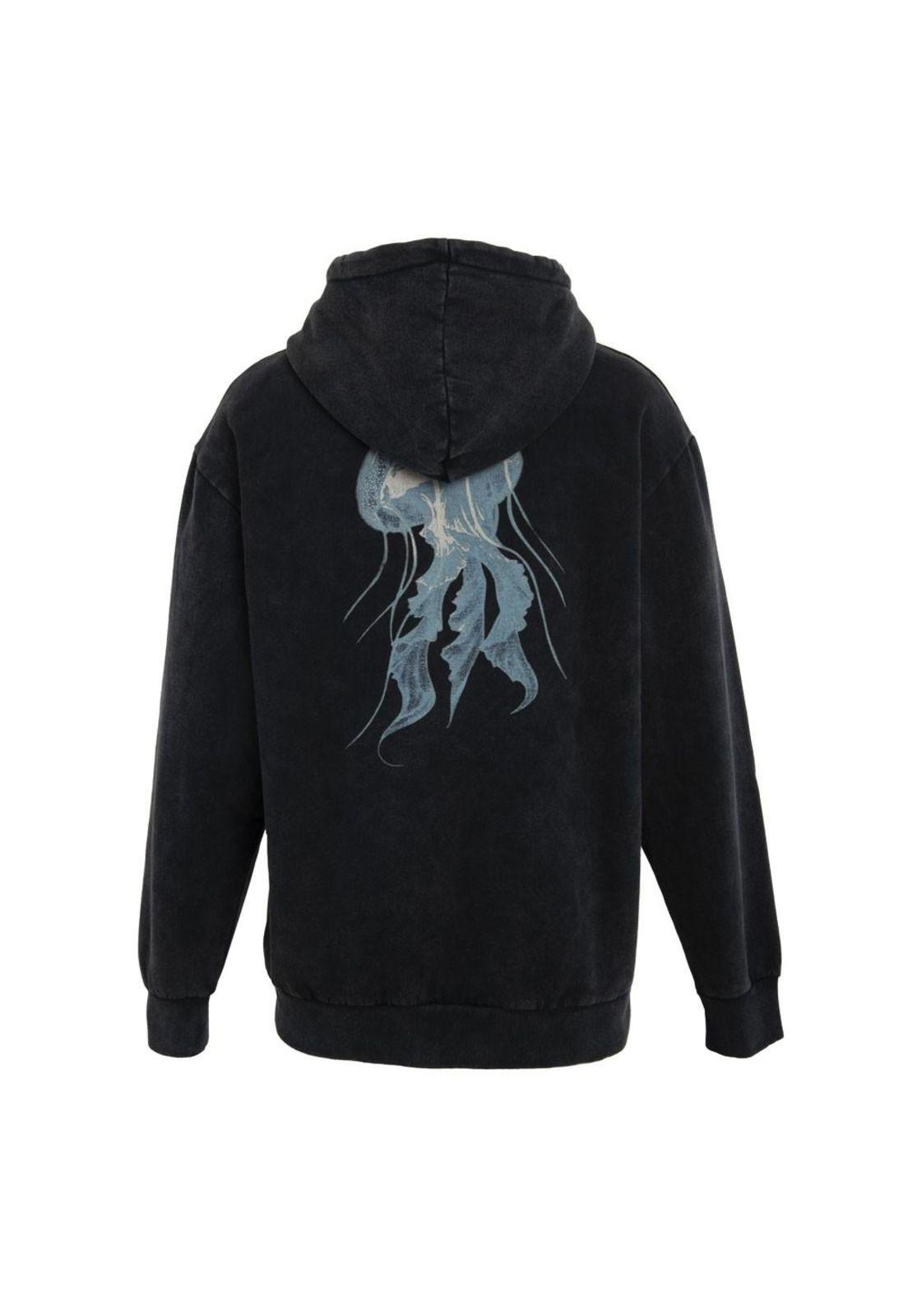 Poleron Men Full Zipper Jellyfish Print-2