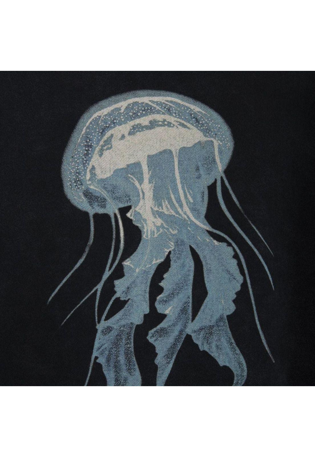 Poleron Men Full Zipper Jellyfish Print-3