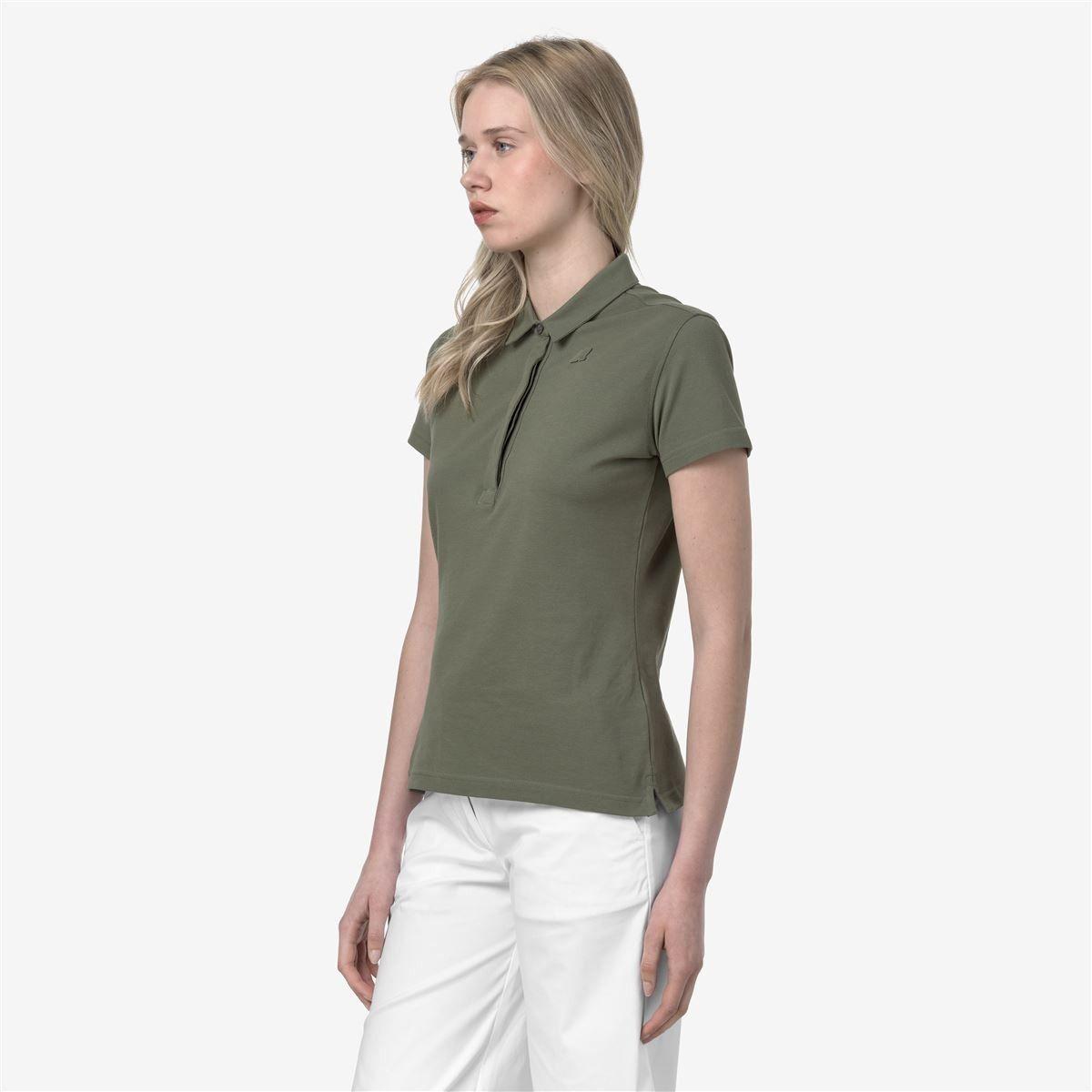 Polera K-Way Women Amedea Pique Green Lichen-2