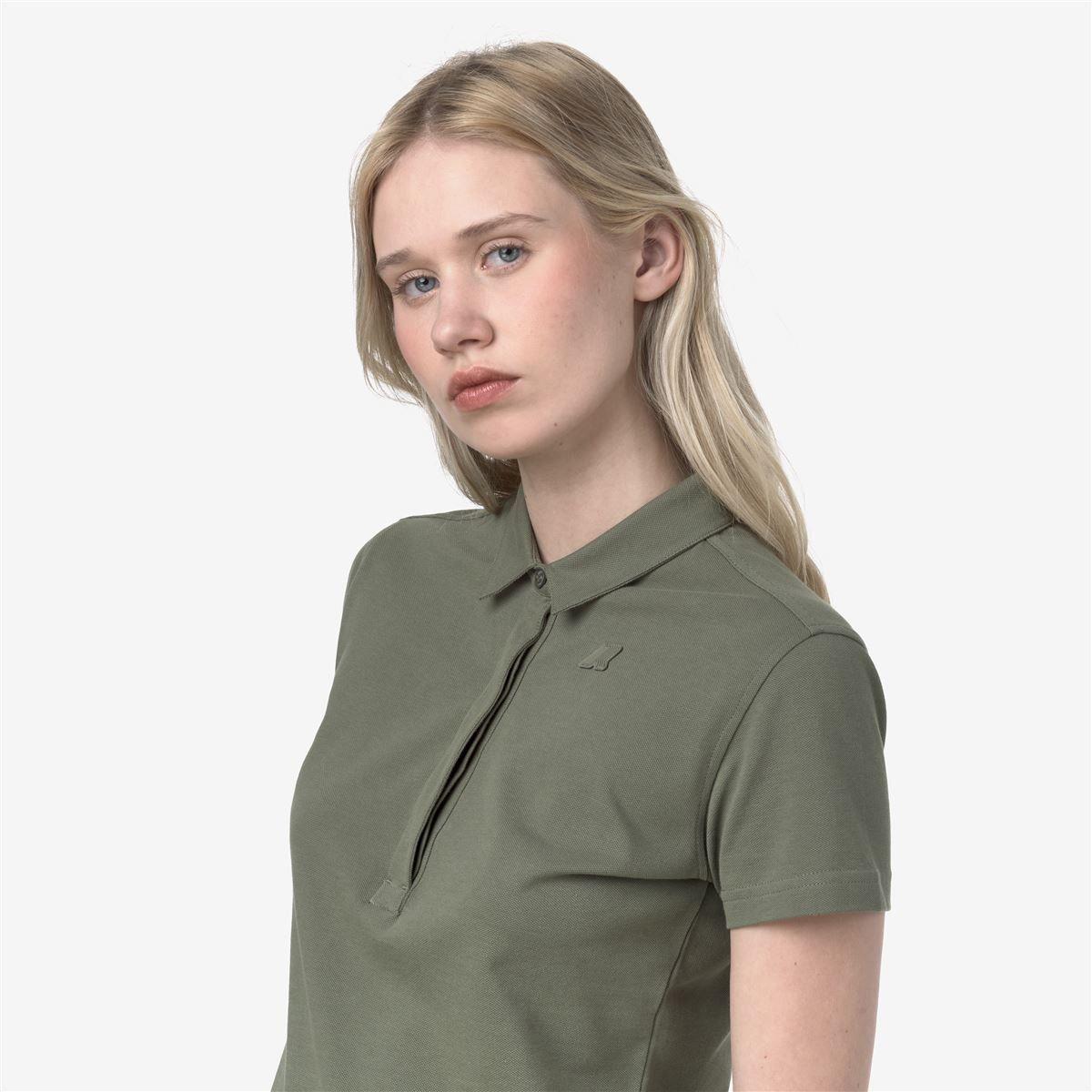 Polera K-Way Women Amedea Pique Green Lichen-4