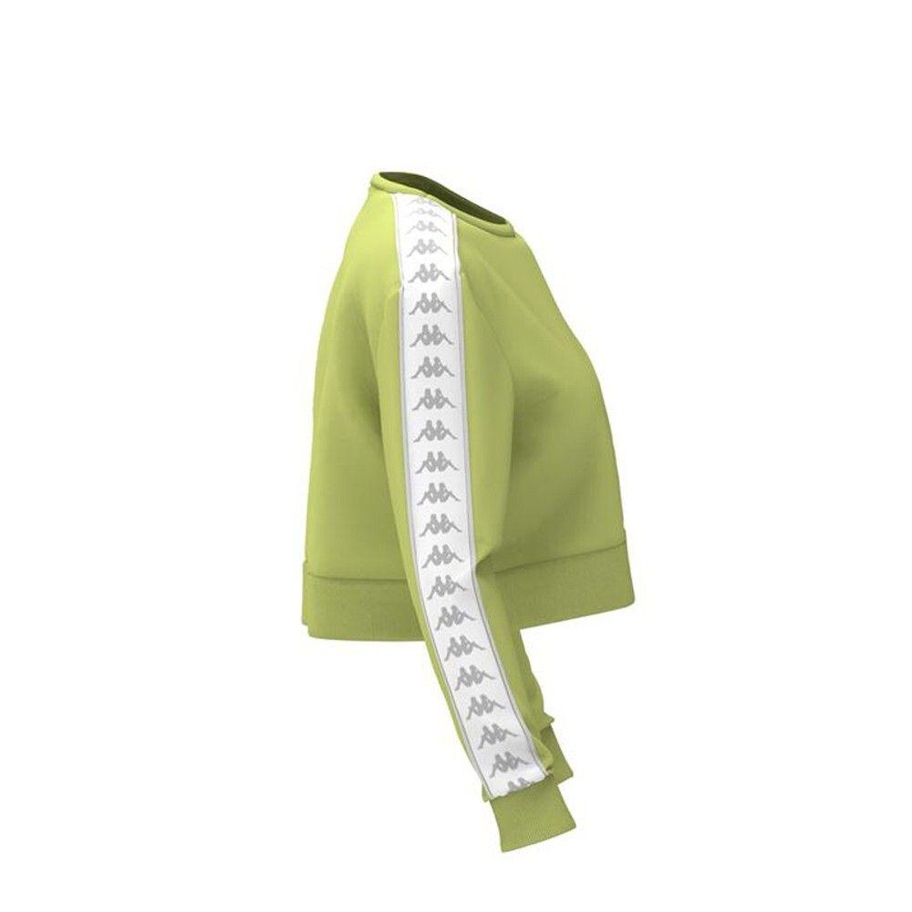 Poleron Crop 222 Banda Women Ahmis Green Lime White-1