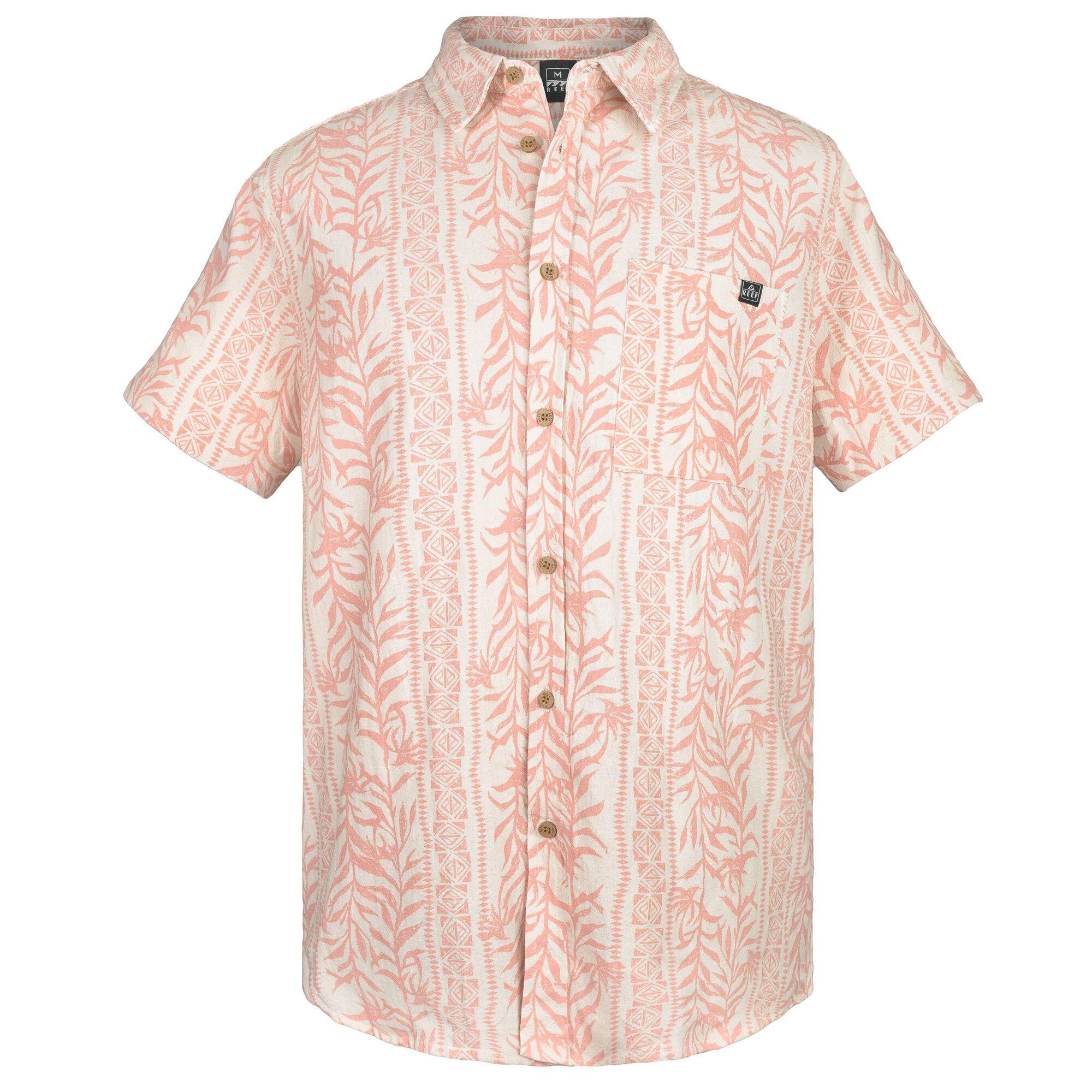 Camisas M/C Reef Hombre Naranjo Claro-0