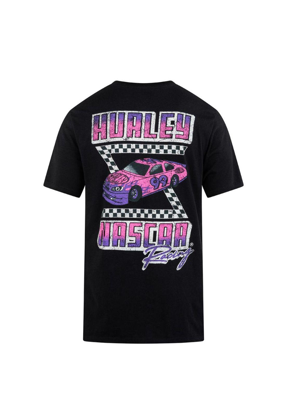 Polera Faster Nascar ss Negro-1