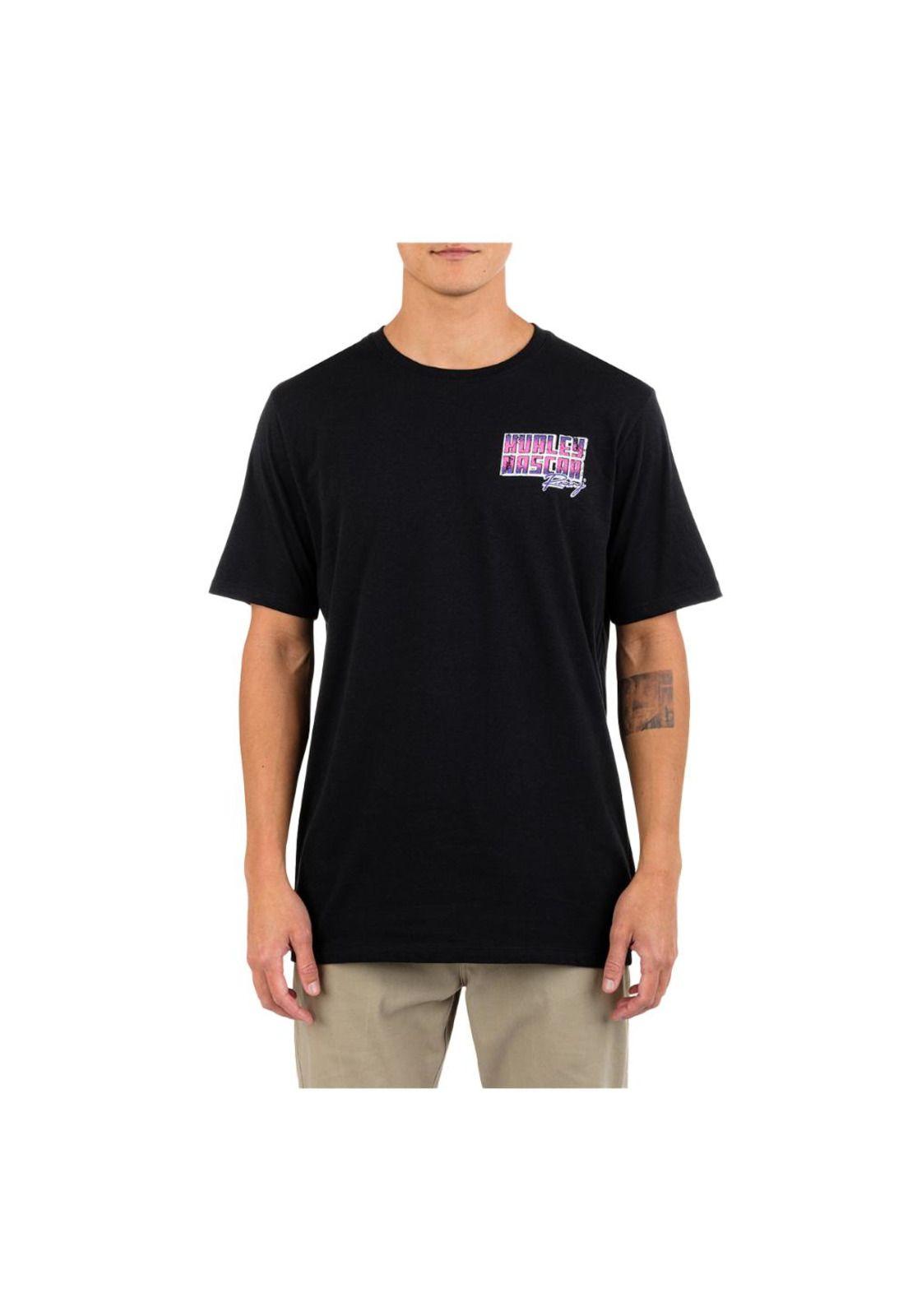 Polera Faster Nascar ss Negro-2