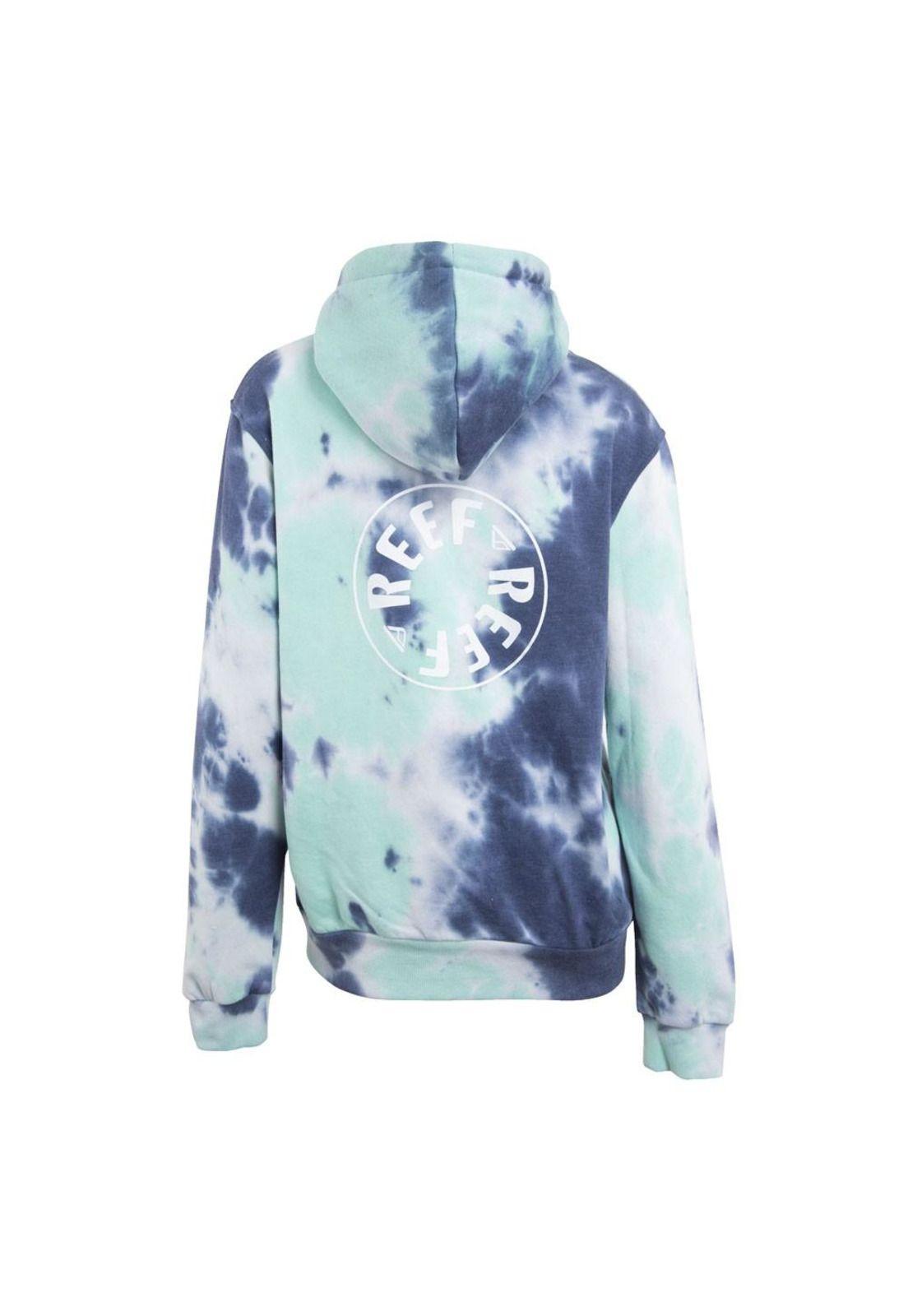 Poleron Women Tiedye Blue, Light, White Hoodie-2