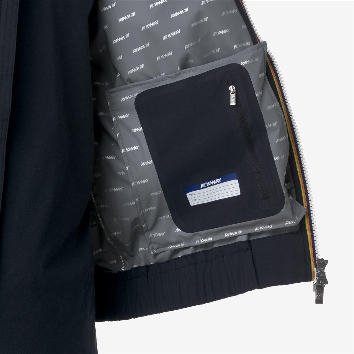 Chaqueta Men Impermeable Aurene Stretch Dot Blue Depth-4