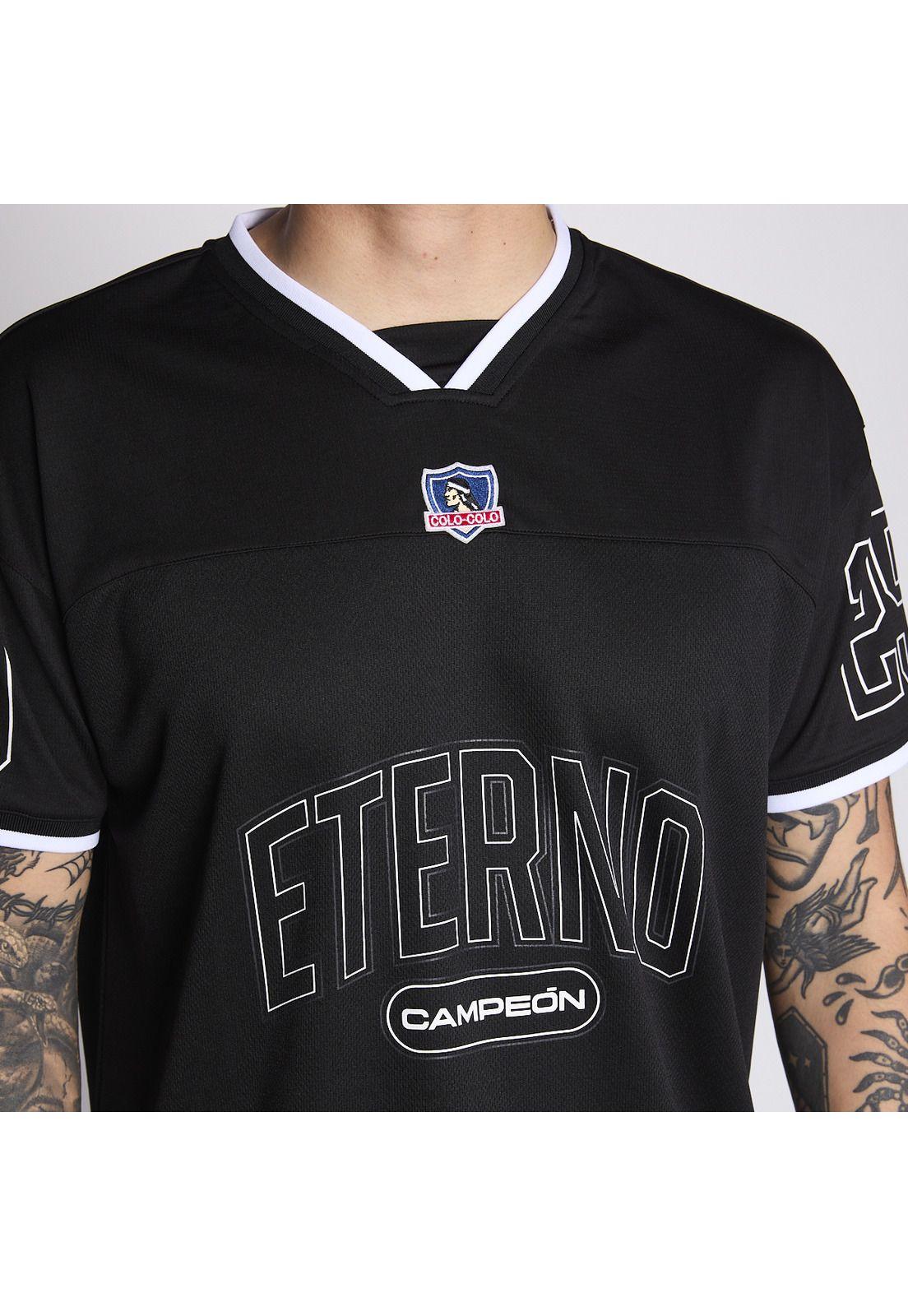 Camiseta Colo Colo Urbano Hombre Eterno Campeón Negro-2