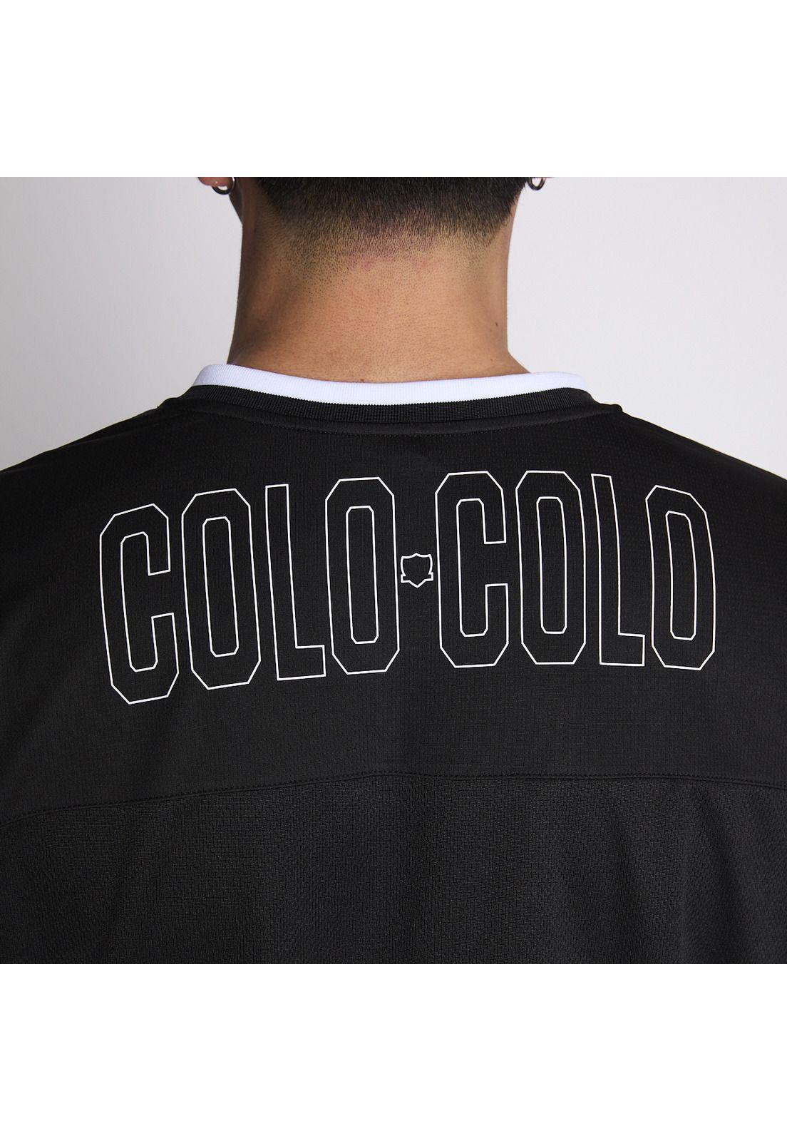 Camiseta Colo Colo Urbano Hombre Eterno Campeón Negro-5