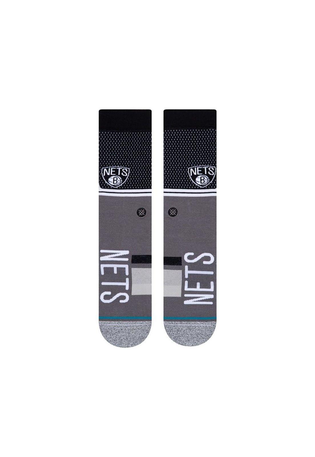 Stance Sock Blooklyn Nets Shortcut 2 Black Grey-1