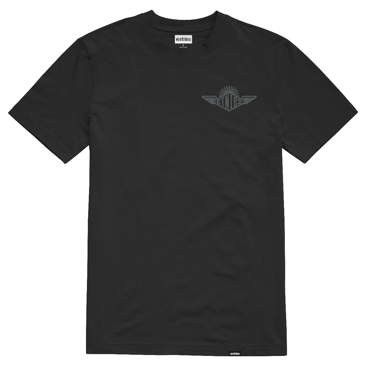 Polera Etnies Wings Black Charcoal-0