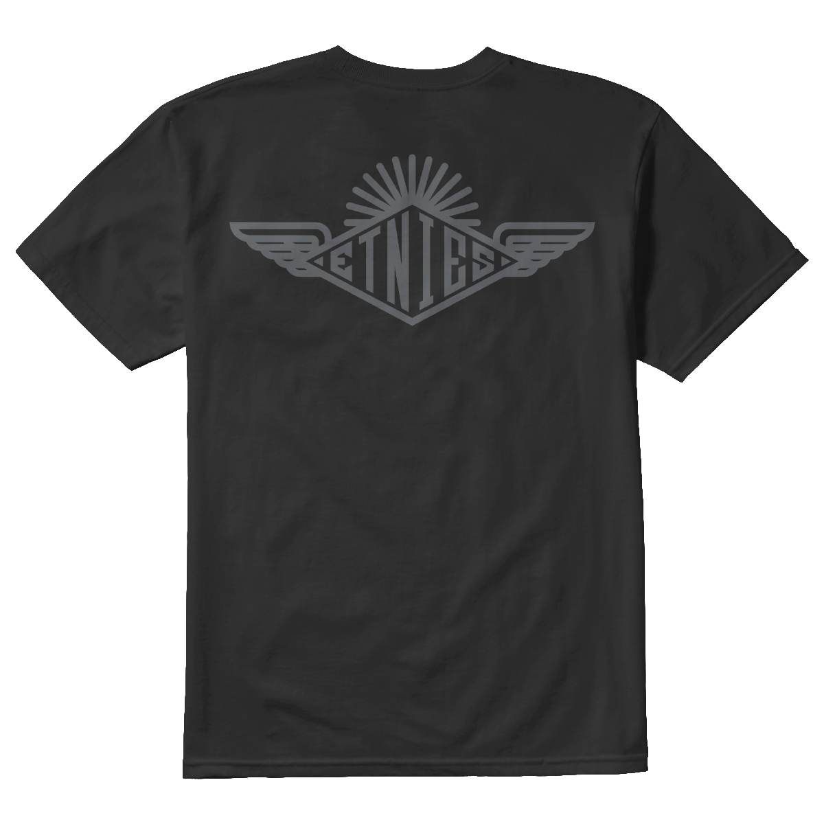 Polera Etnies Wings Black Charcoal-1