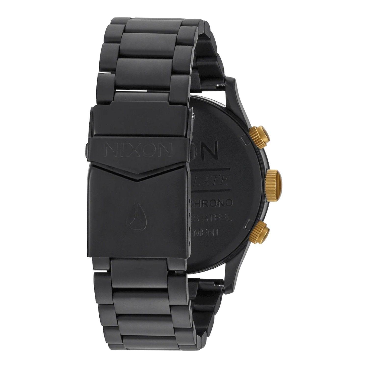 Reloj Nixon Sentry Chrono Matte Black Gold-2