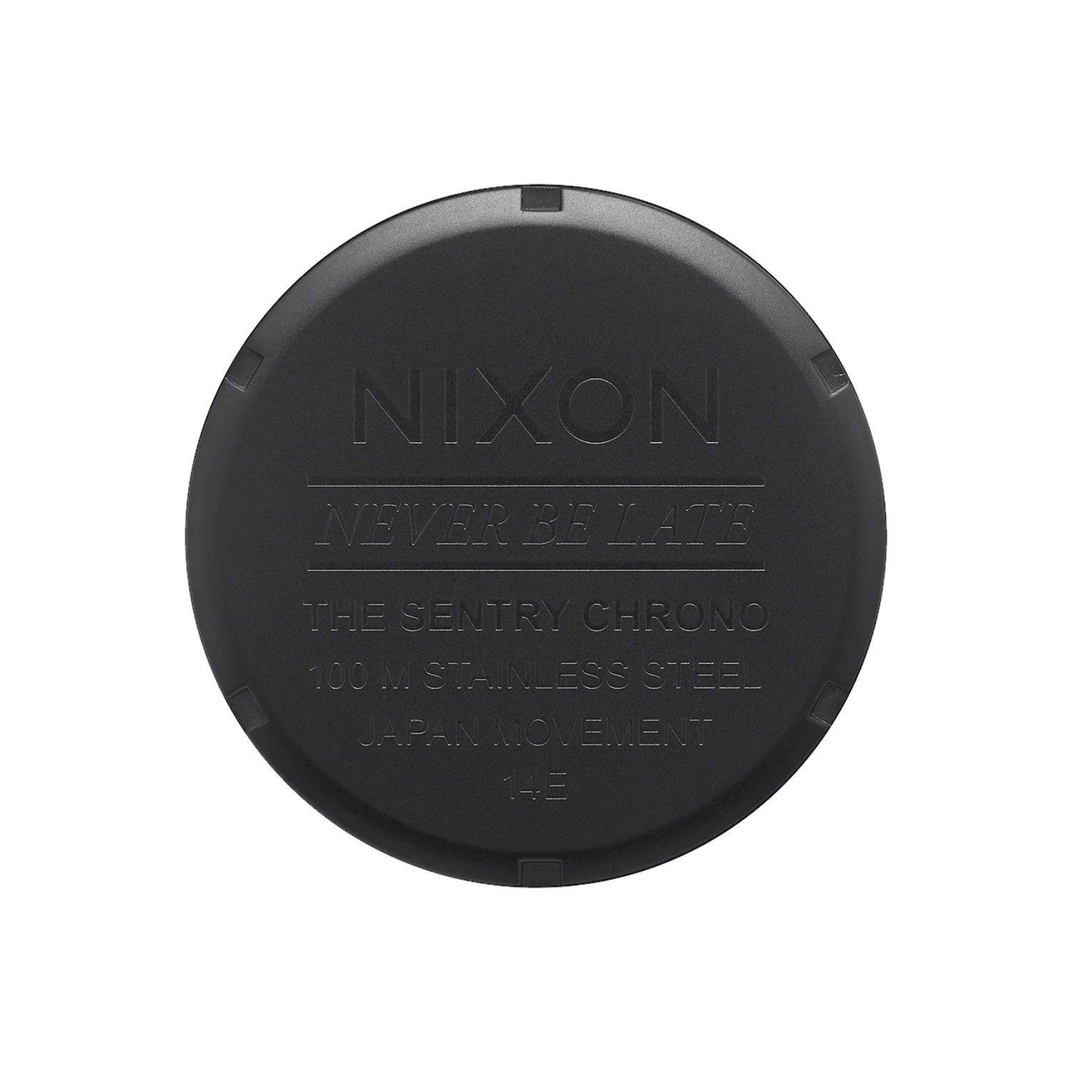 Reloj Nixon Sentry Chrono Matte Black Gold-3