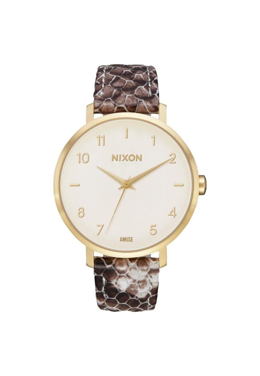 Reloj Arrow Leather Gold Taupe Amuse-0