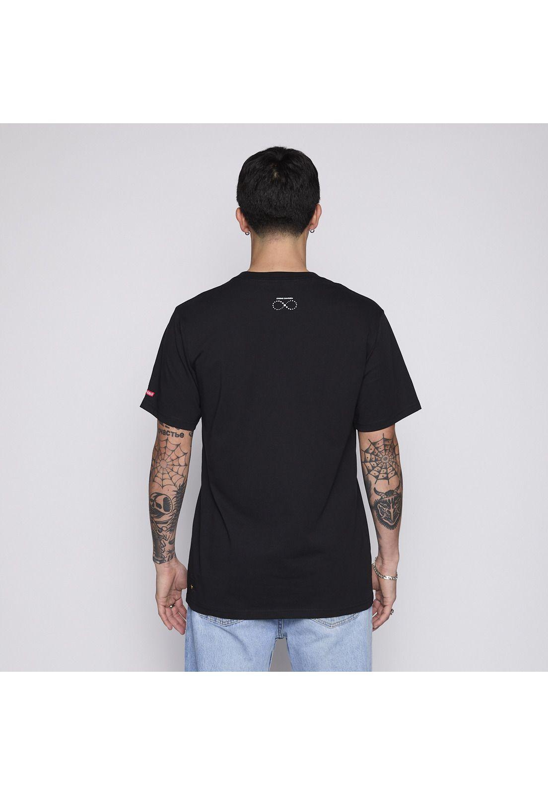 Polera Colo Colo Urbano Hombre Eterno Campeón Negro y Rojo-1