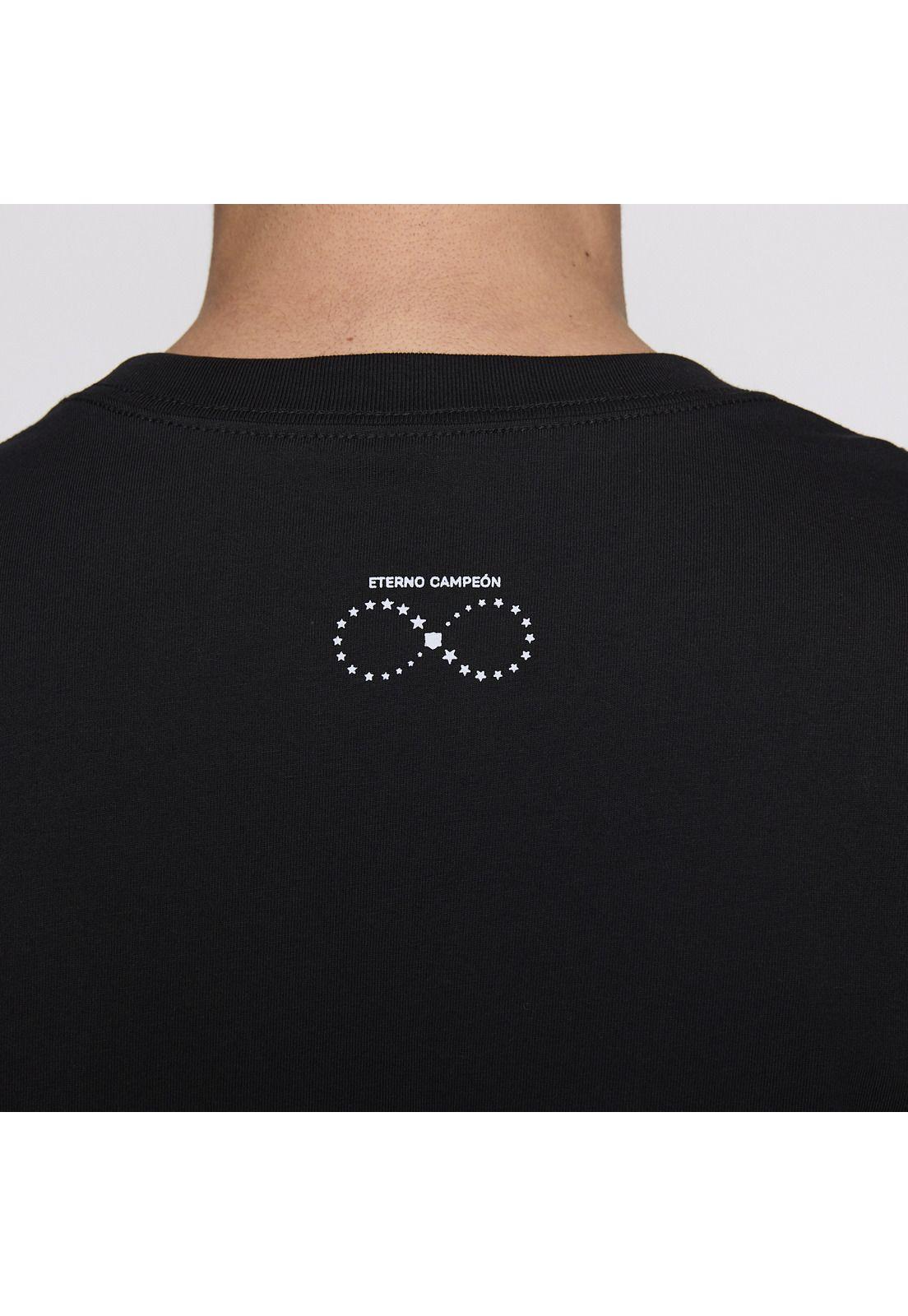 Polera Colo Colo Urbano Hombre Eterno Campeón Negro y Rojo-4