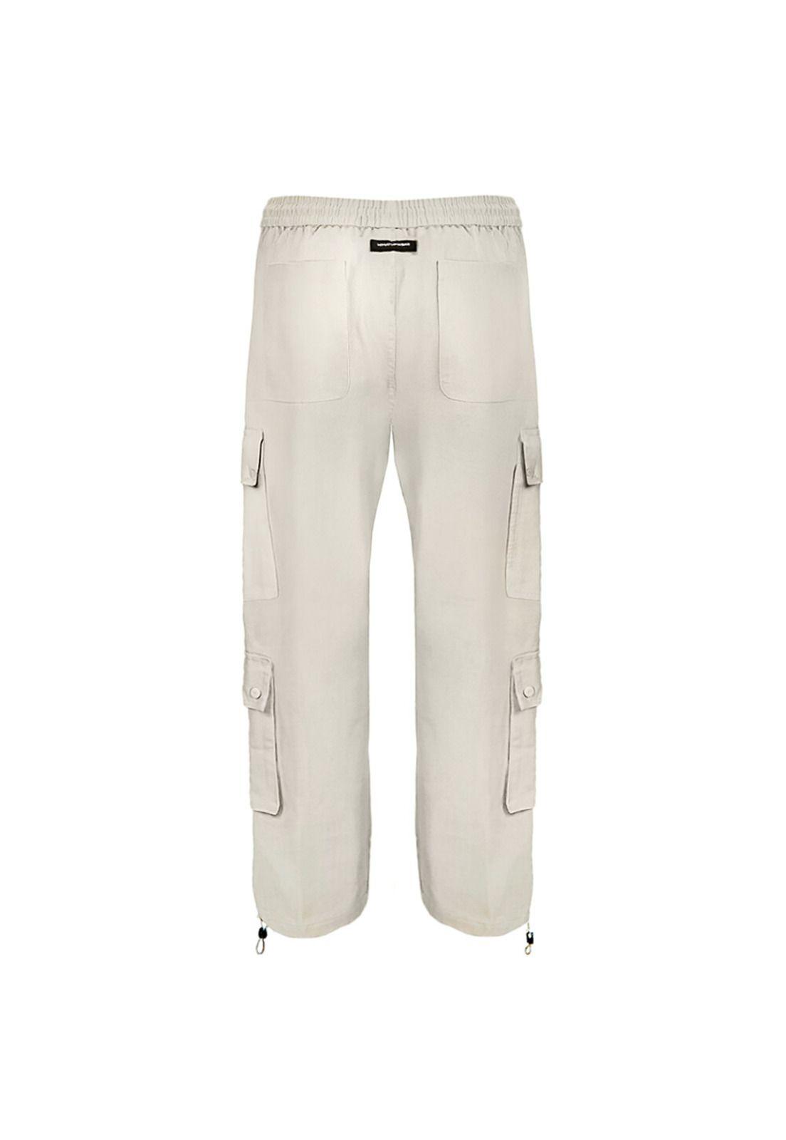 Pantalon Whatup Men Cargo Beige Low Logo-1
