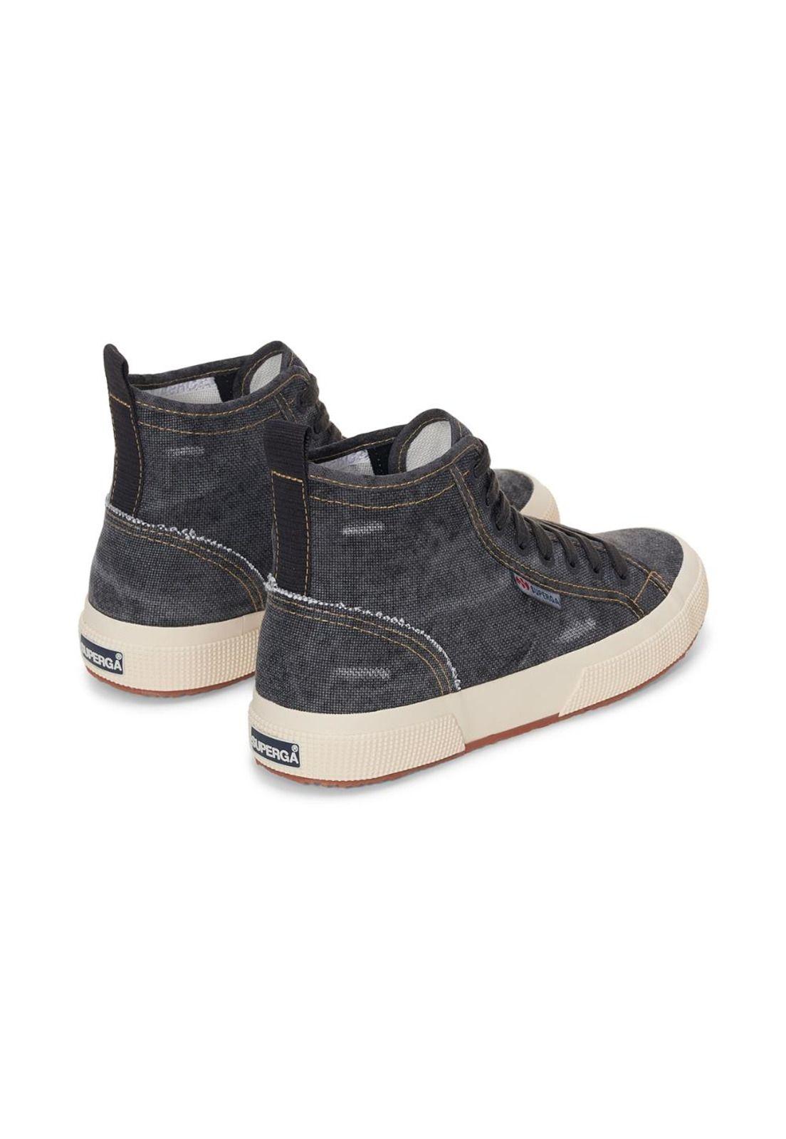 Zapatilla 2573 Cotton Denim Black Bristol Beige-2