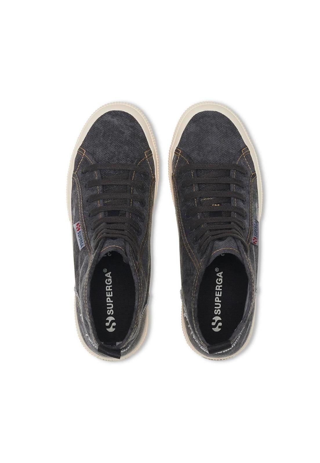 Zapatilla 2573 Cotton Denim Black Bristol Beige-3