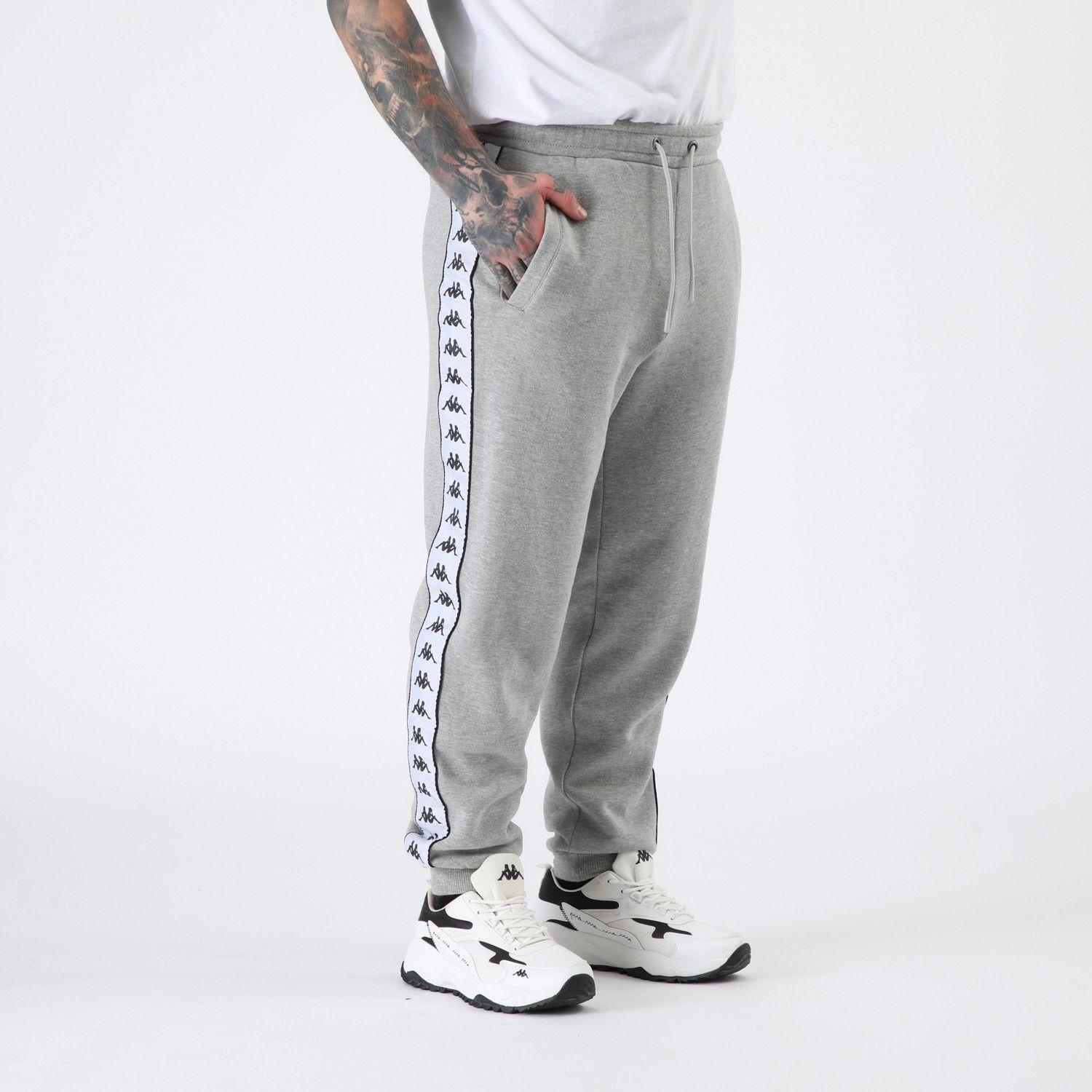 Buzo Kappa Men Banda Grey White-1