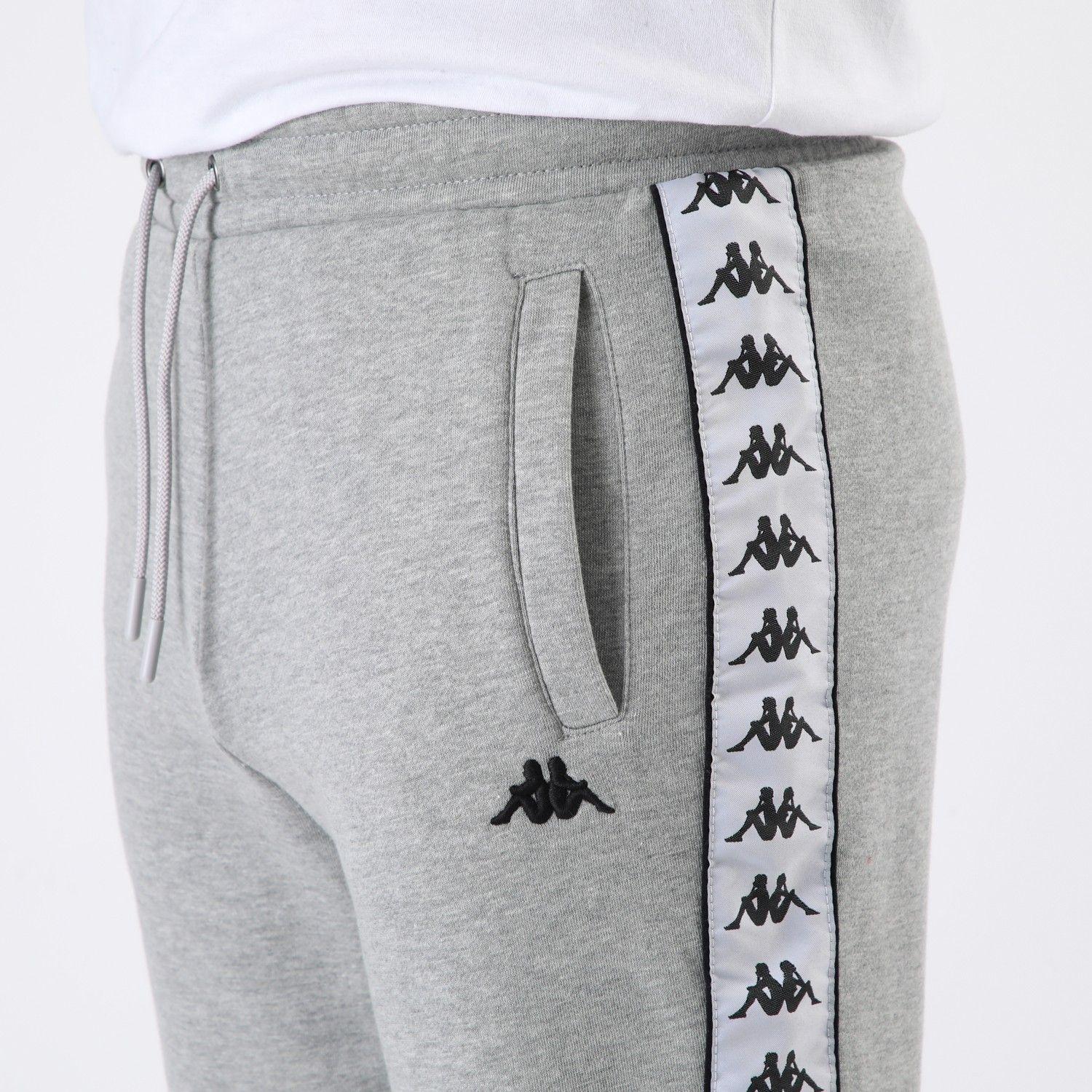 Buzo Kappa Men Banda Grey White-4